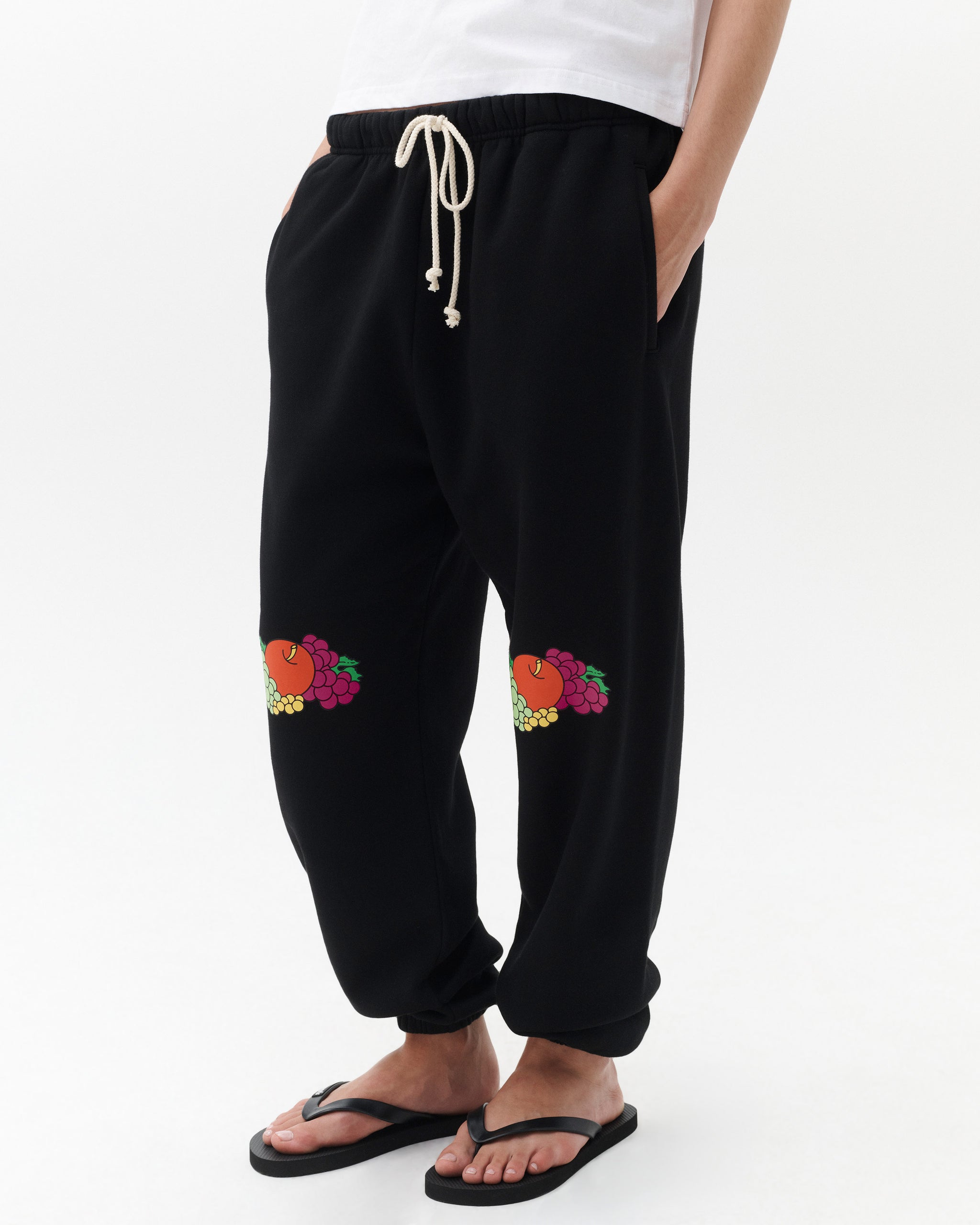 HOMMEGIRLS X Fruit of the Loom Double Logo Sweatpants in Black