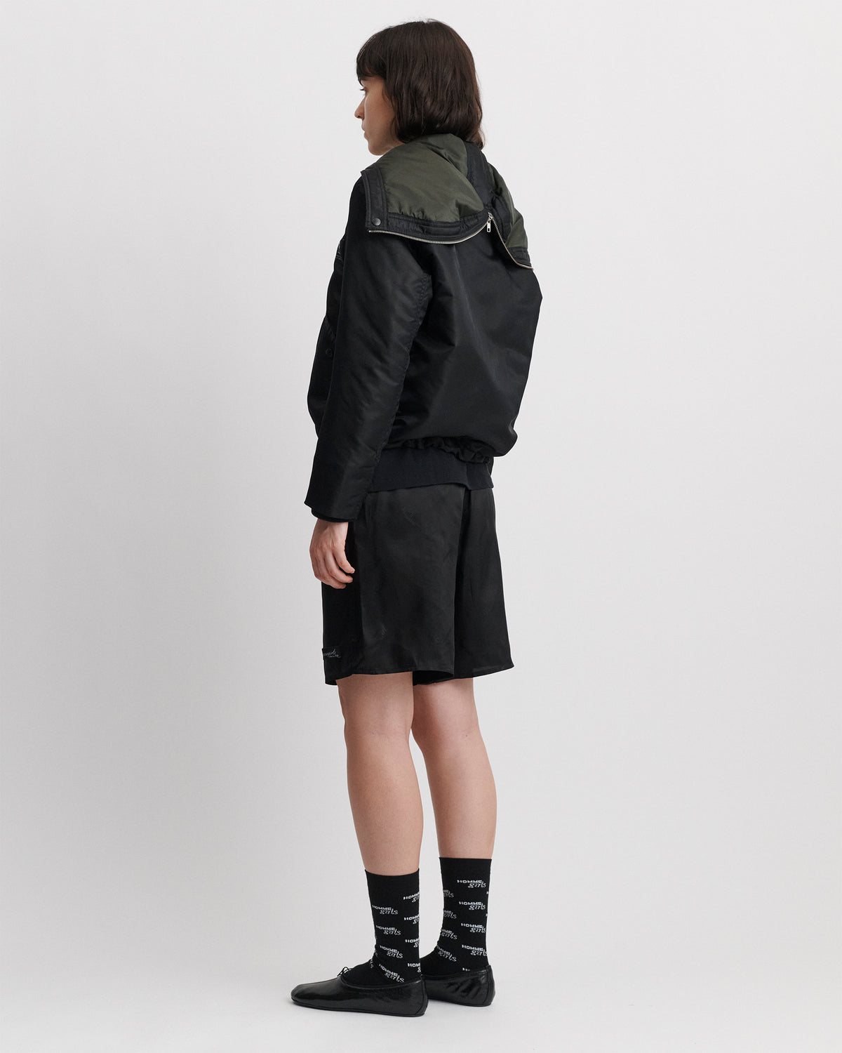 Build Your Brand Nylon Bomber Jacket Noir XS Femme Build Your Brand Nylon Bomber Jacket Noir XS Femme