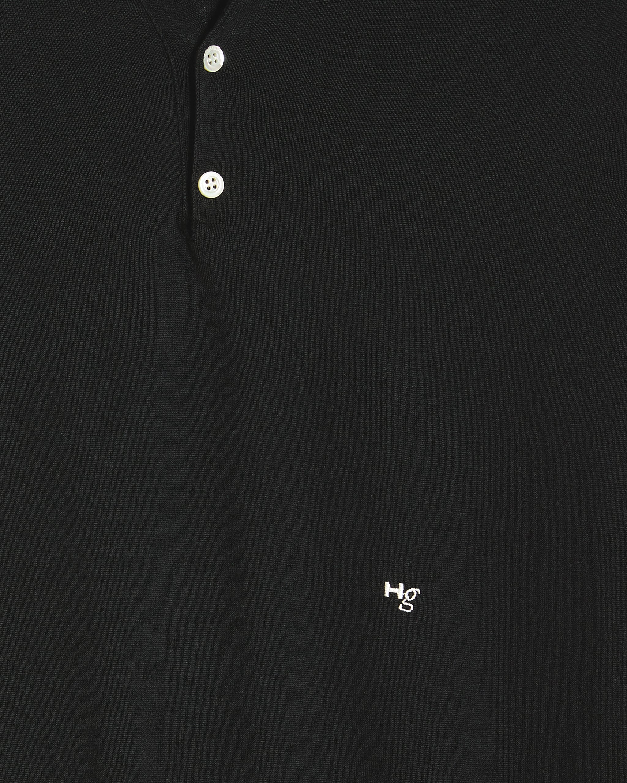 Knit Polo in Black