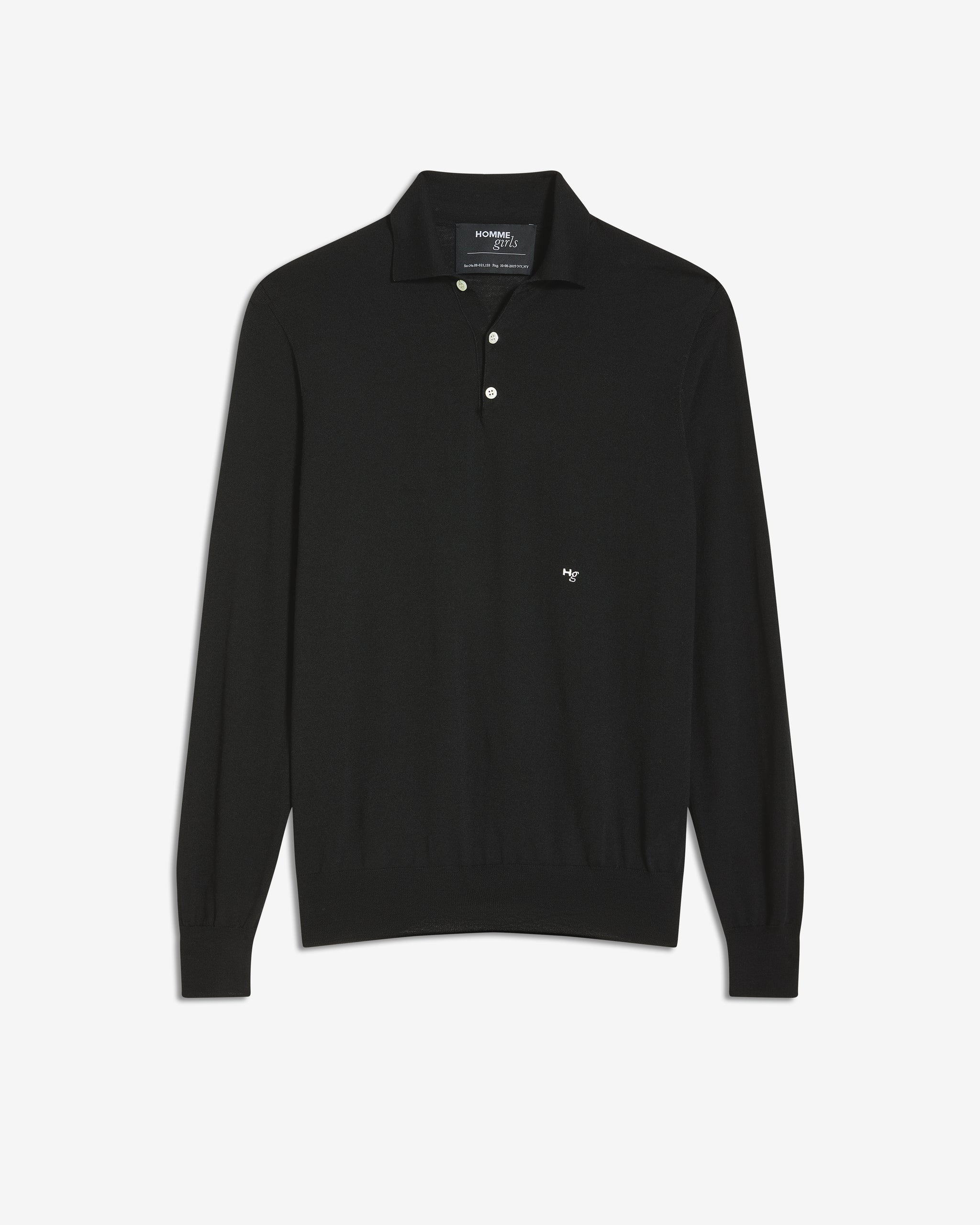 Knit Polo in Black