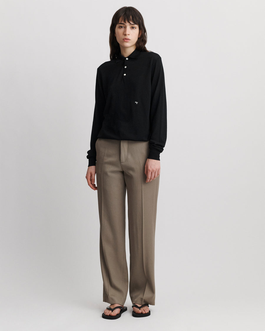 Straight Leg Pants in Military Grey