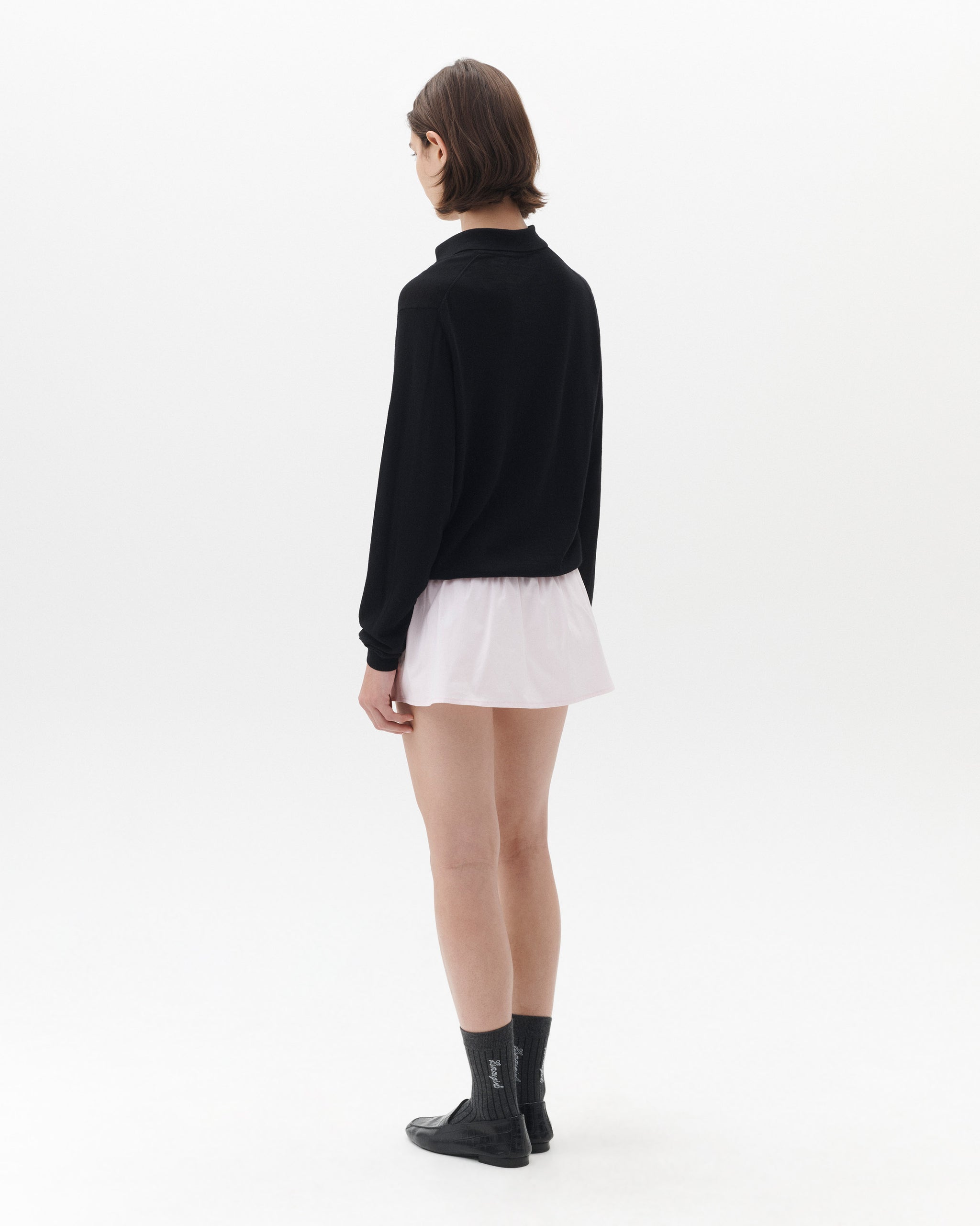 Knit Polo in Black