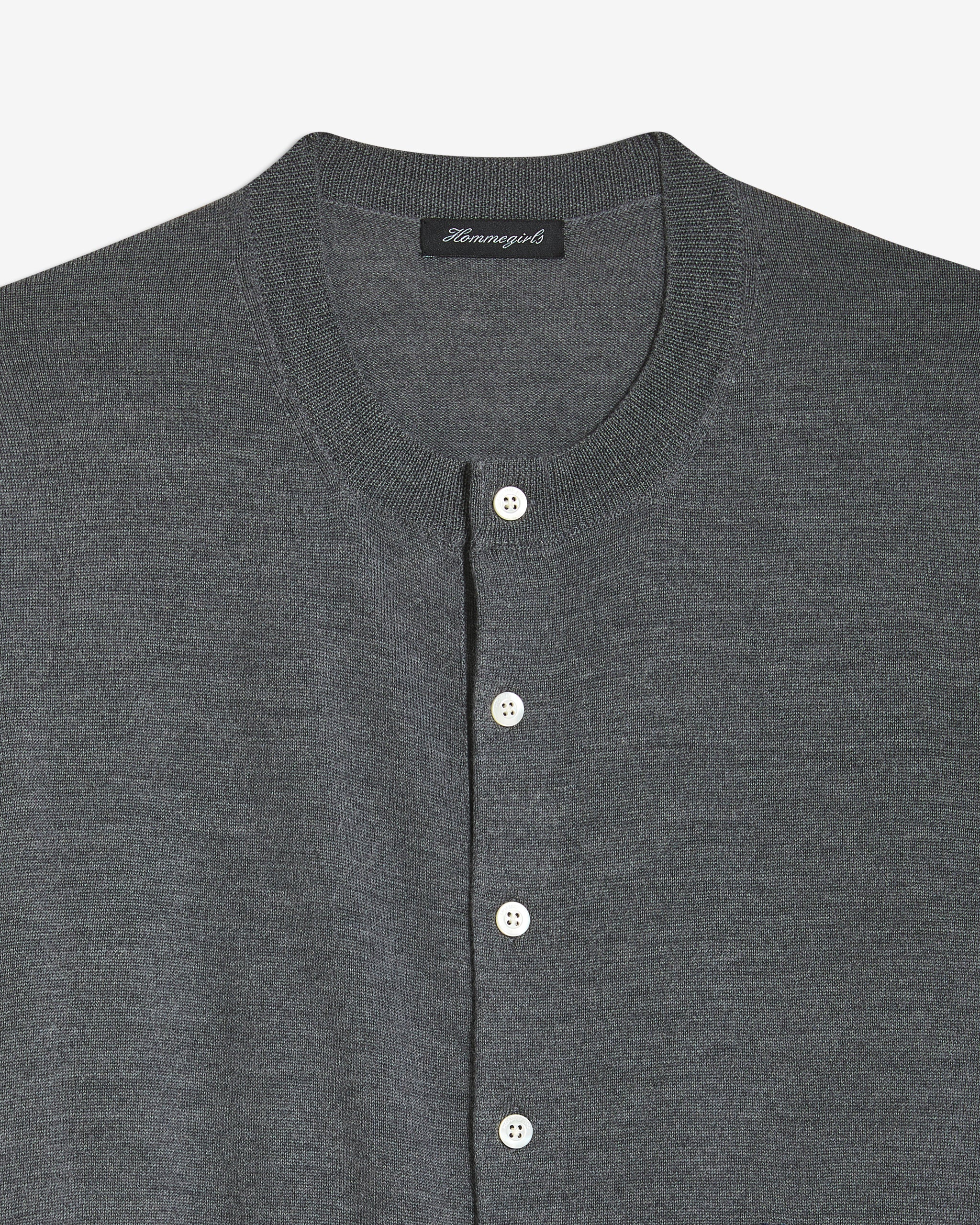 Crew Cardigan in Heather Grey