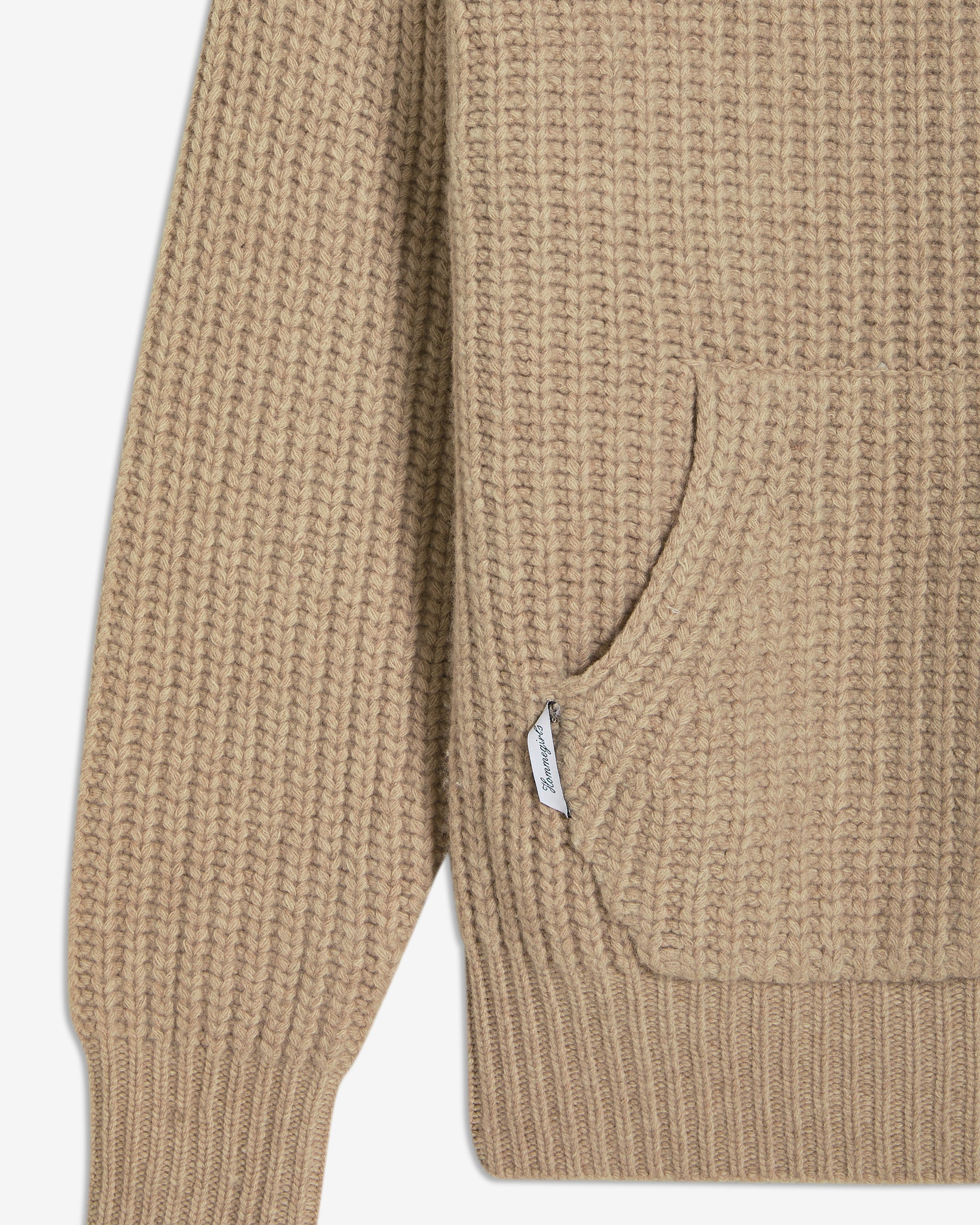 Chunky Knit Hoodie in Oat