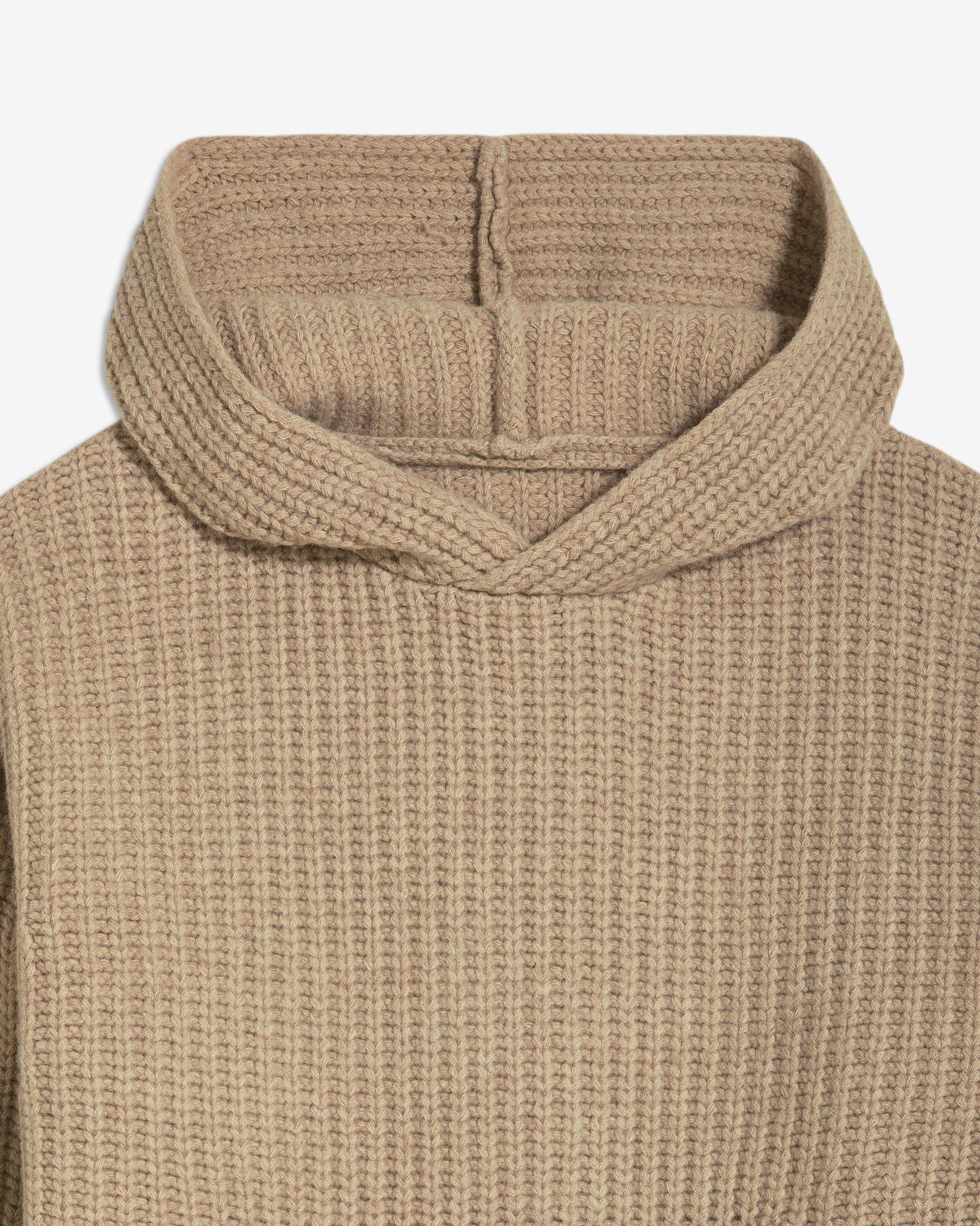 Chunky Knit Hoodie in Oat