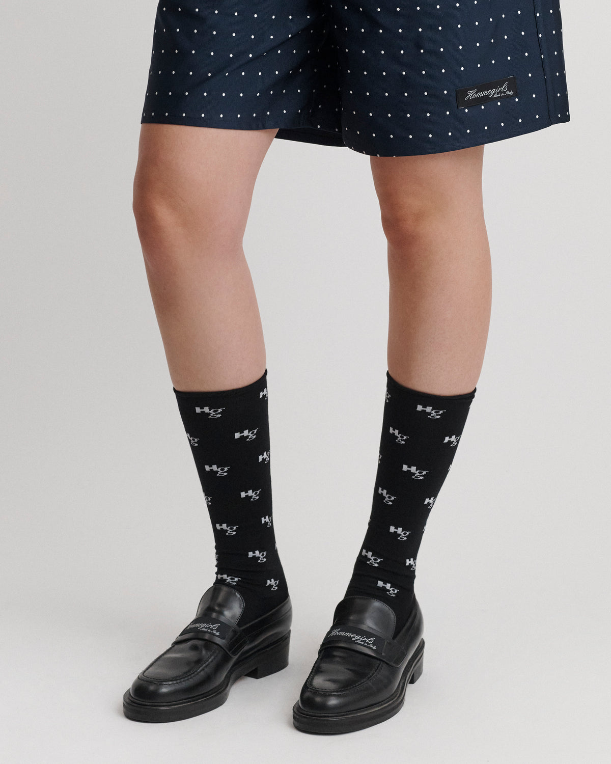 HOMMEGIRLS HG Tall Socks in Black HOMMEGIRLS HG Tall Socks in Black