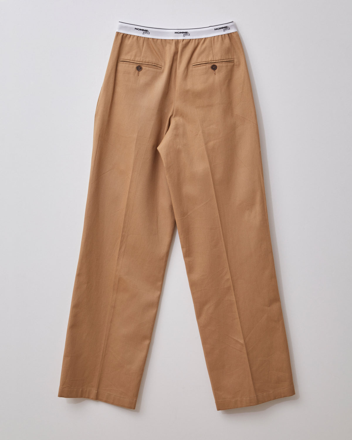 Pleated Elastic Waistband Pant in Khaki