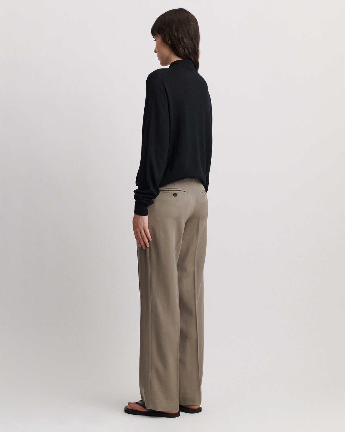 Straight Leg Pants in Military Grey