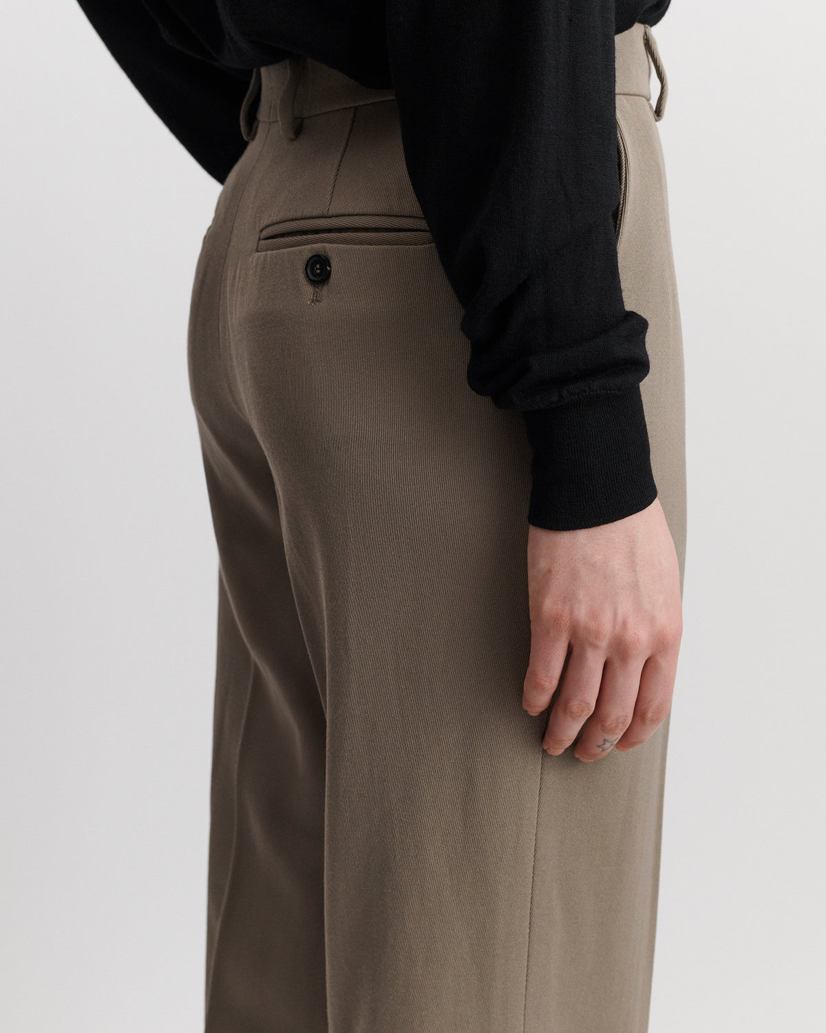 Straight Leg Pants in Military Grey