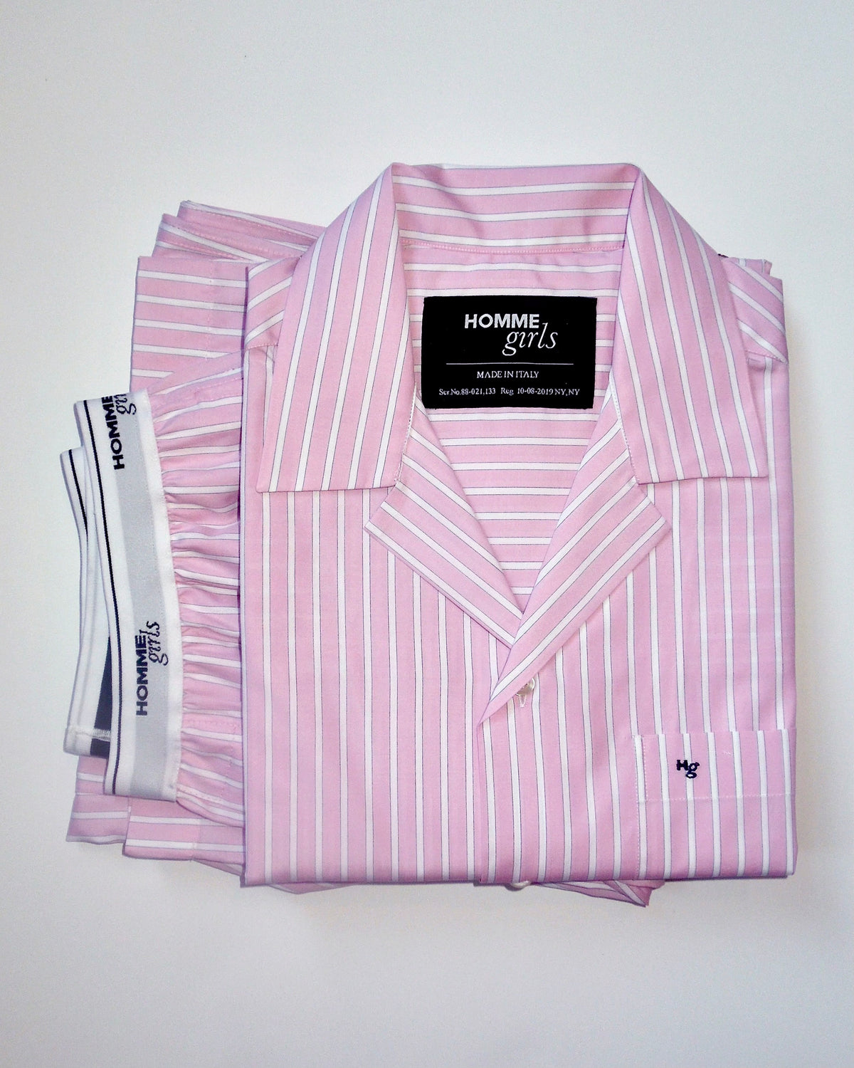 Pajama Set in Pink Stripe