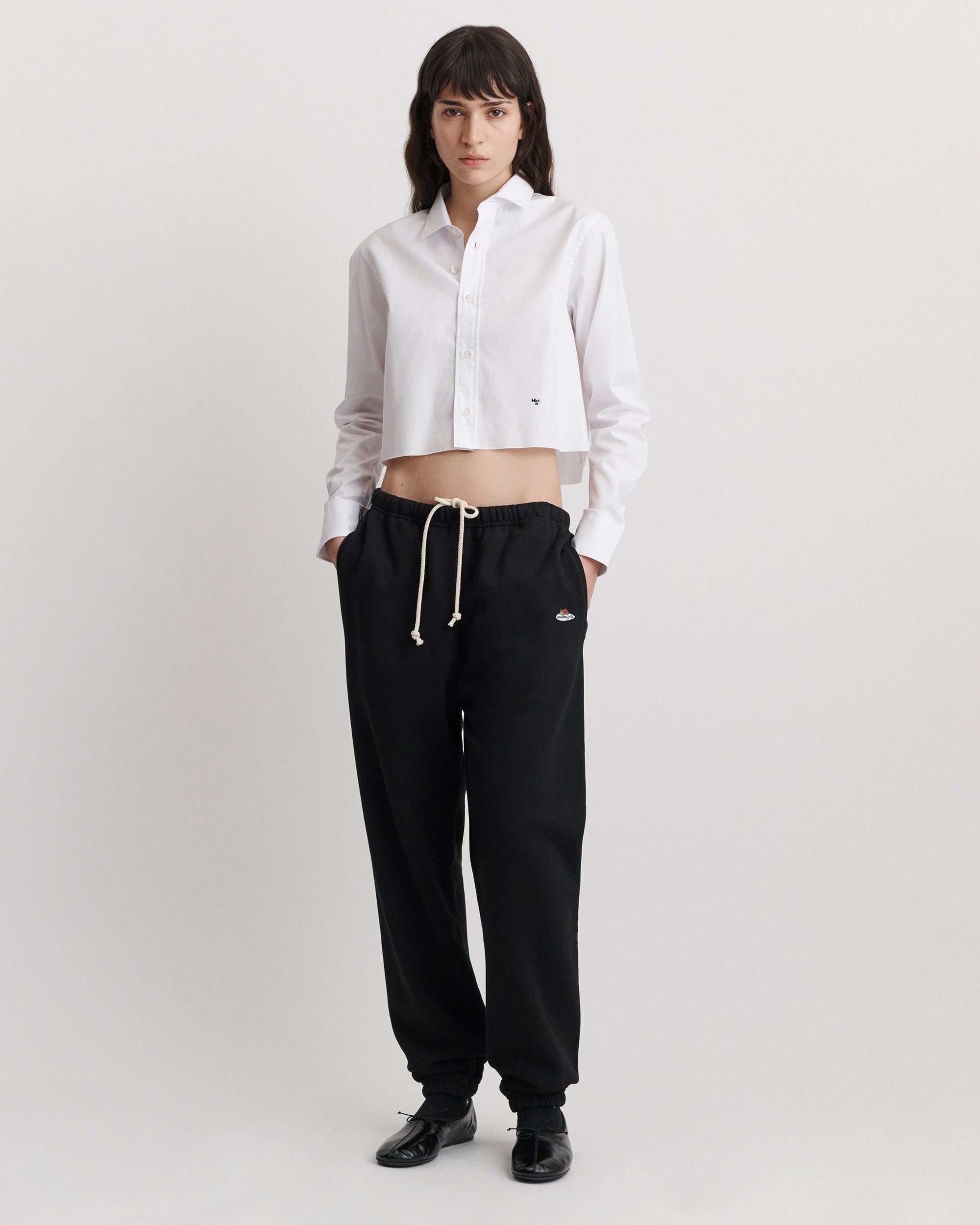 Cropped Shirt in White – HOMMEGIRLS
