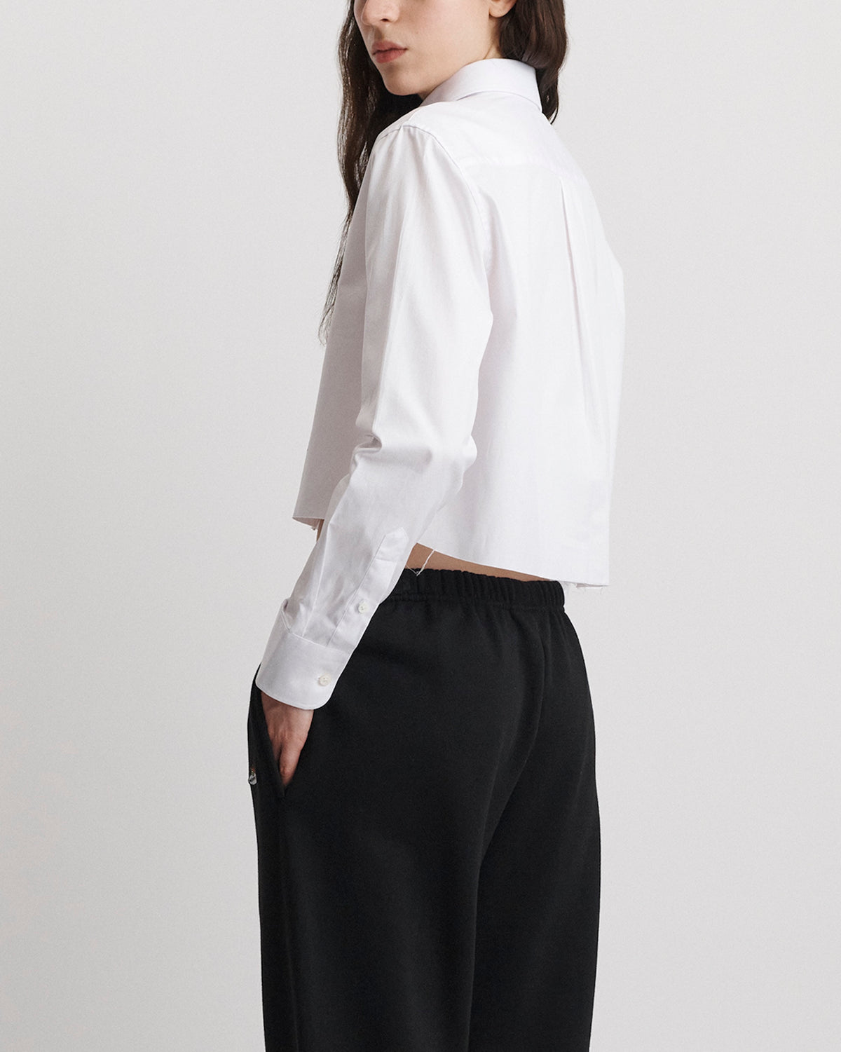 Cropped Shirt in White