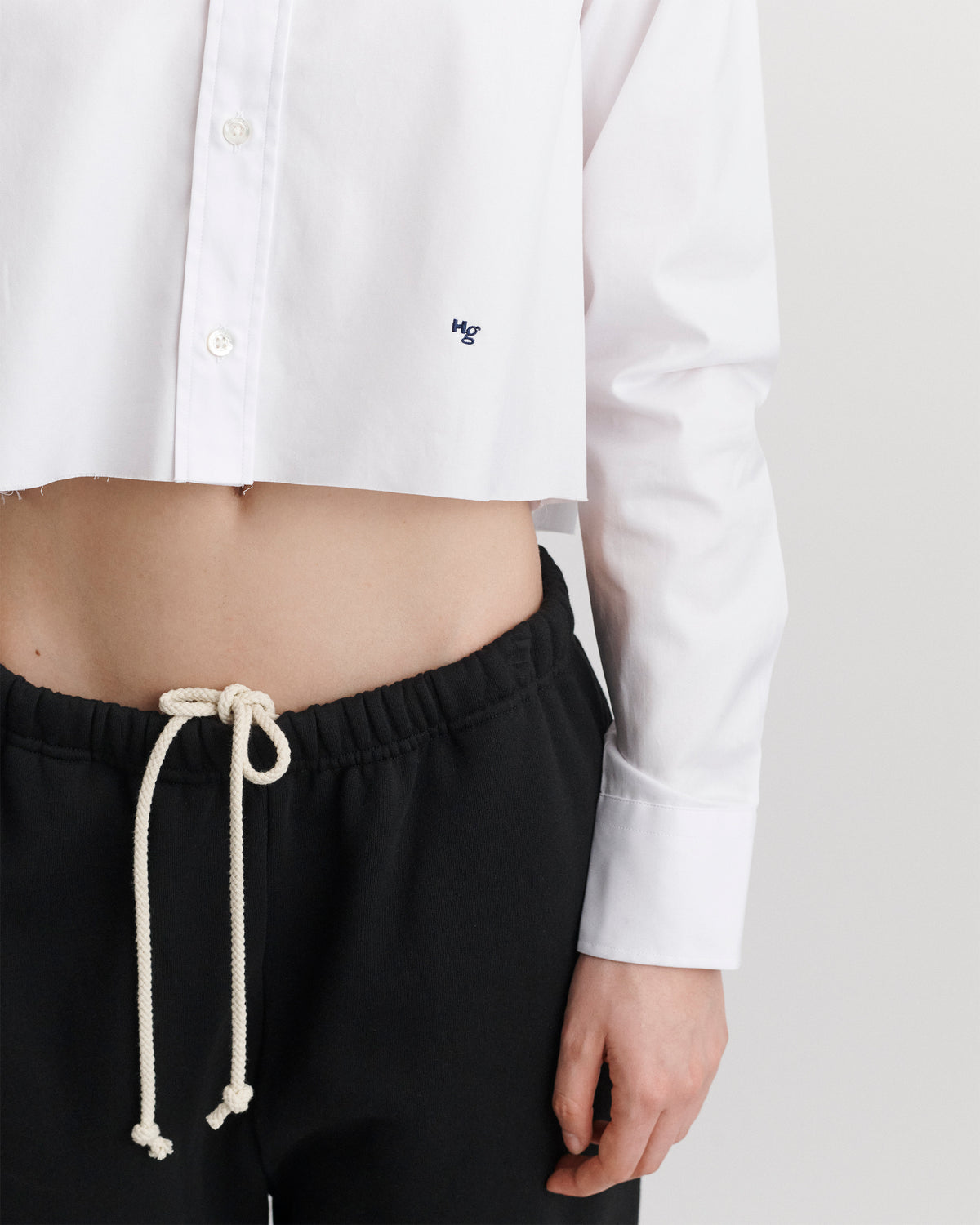 Cropped Shirt in White