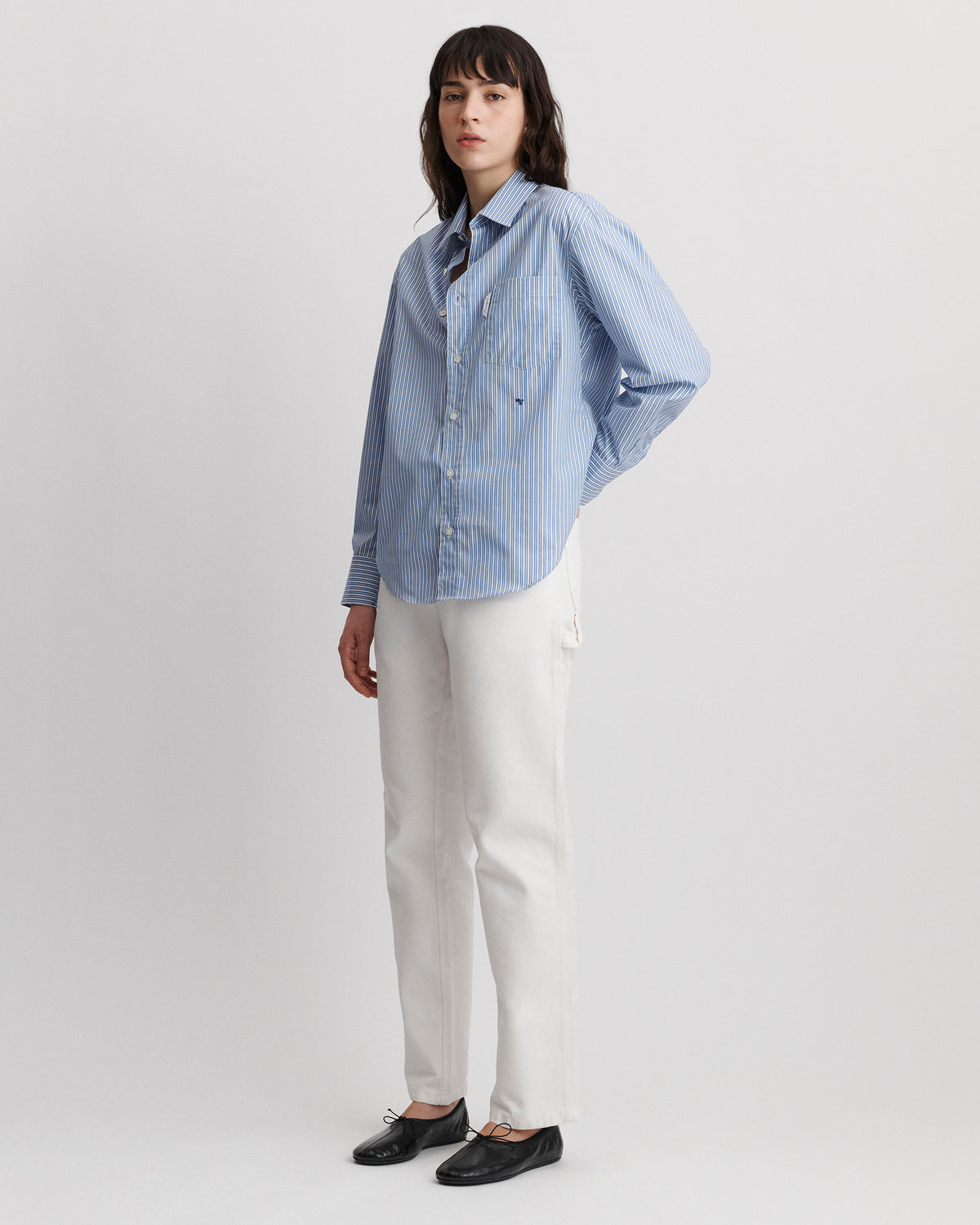 Classic Shirt in Blue Mini Stripe