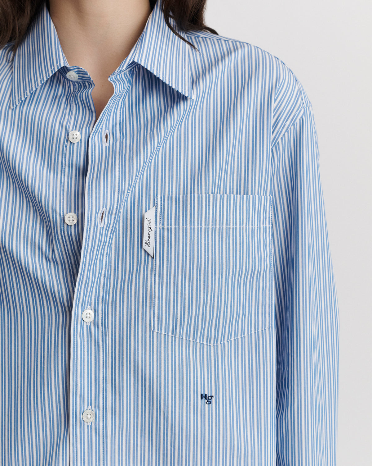 Classic Shirt in Blue Mini Stripe
