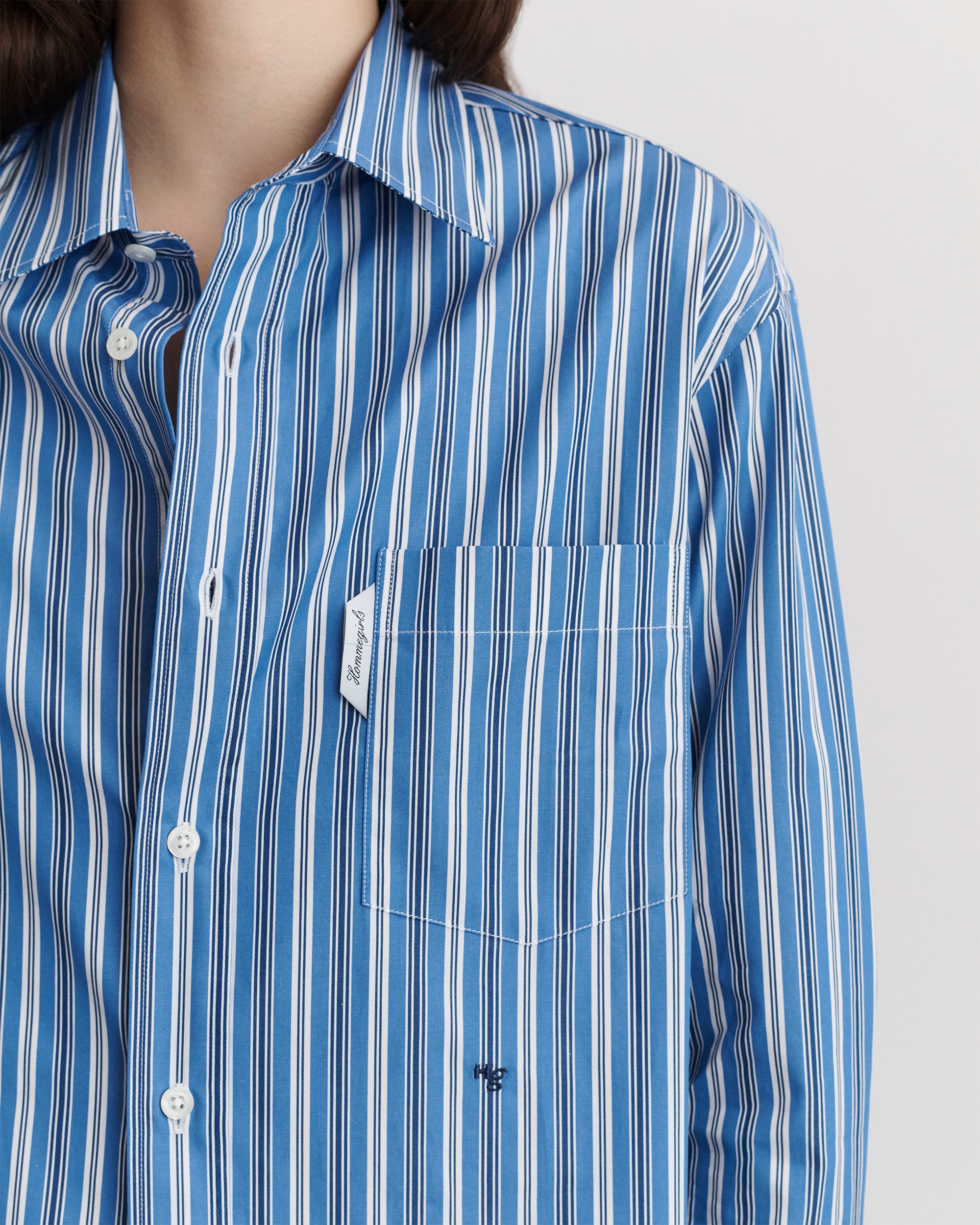 Classic Shirt in Blue Porto Stripe – HOMMEGIRLS