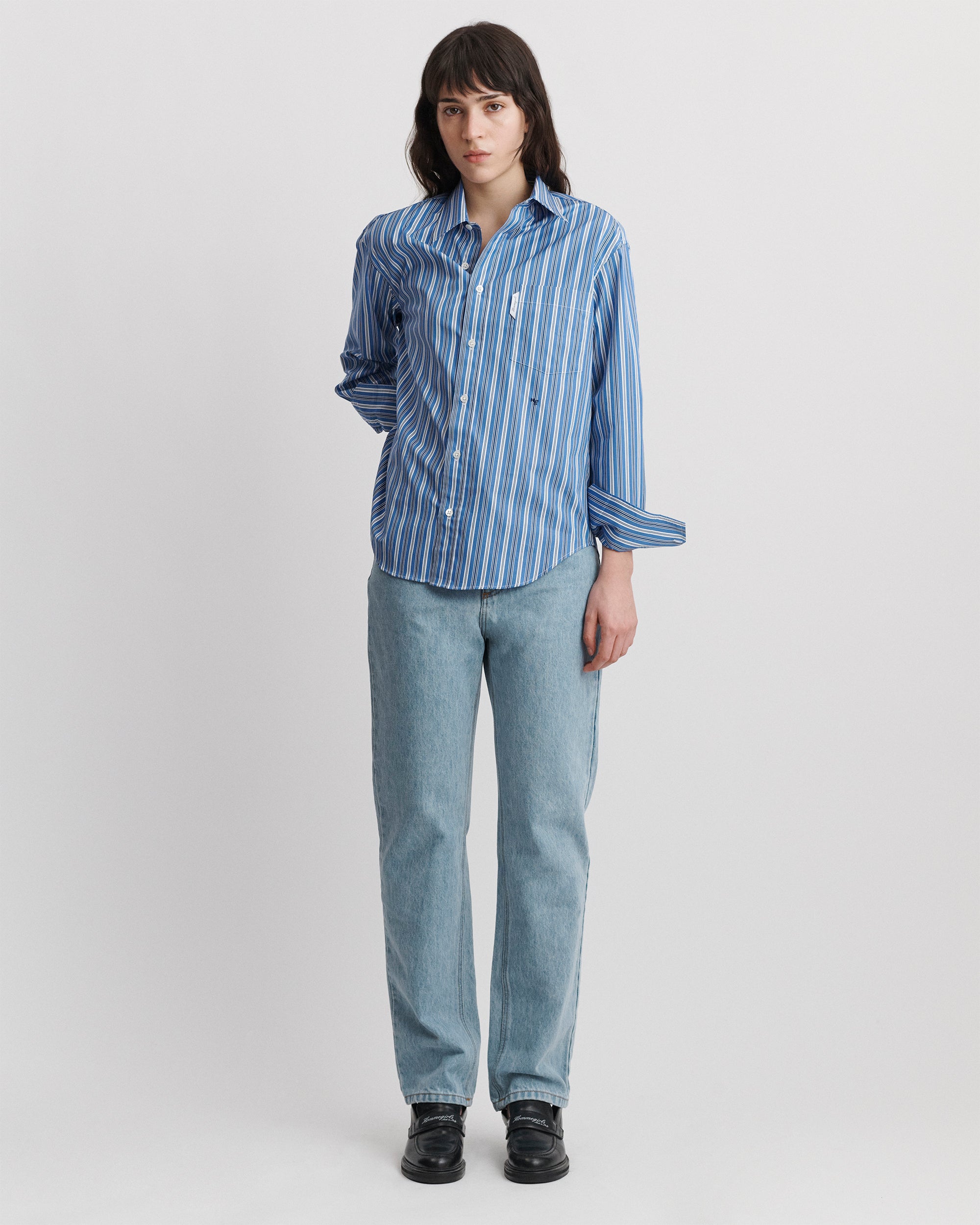 Classic Shirt in Blue Porto Stripe