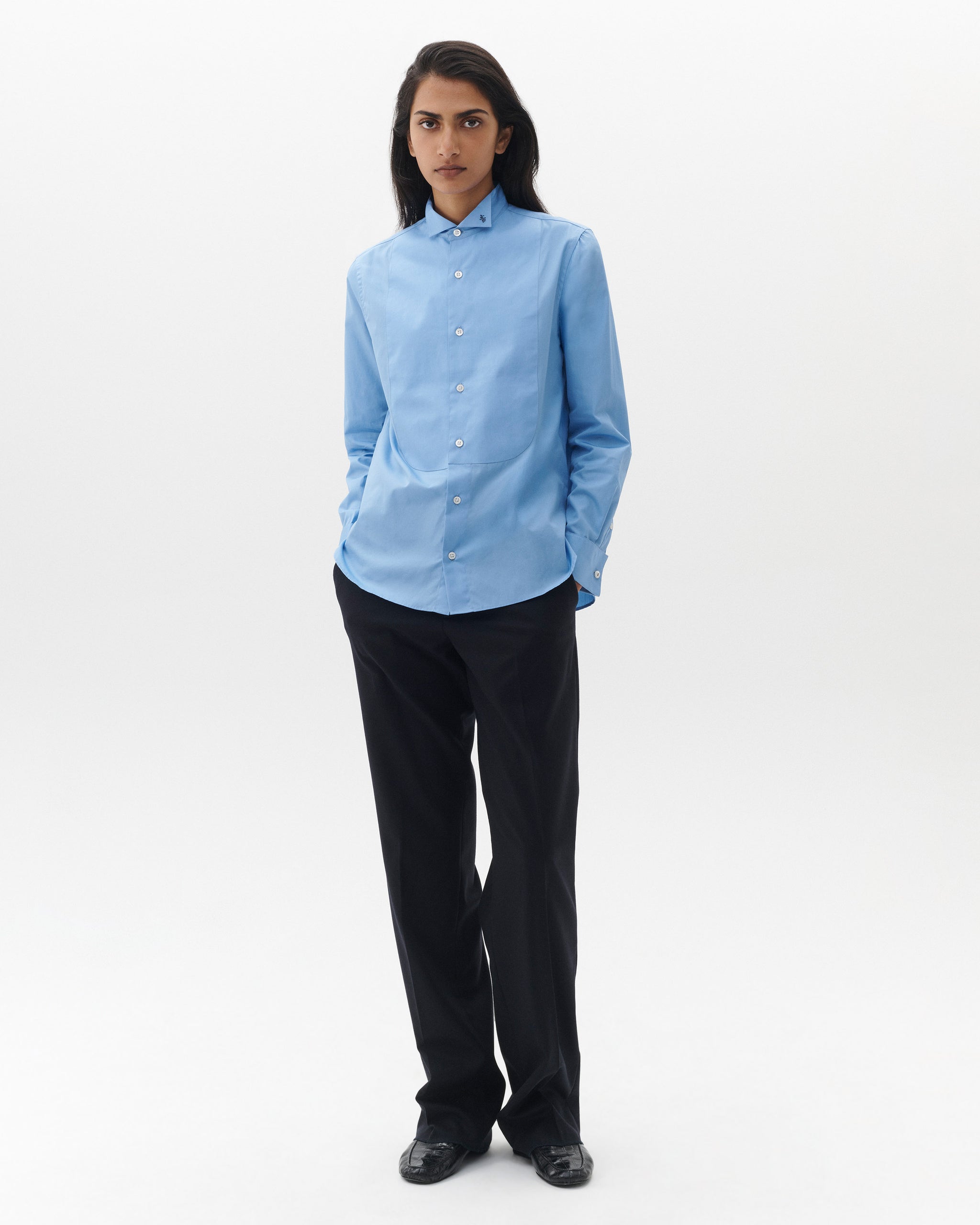 HommeGirls Tux Shirt in French Blue