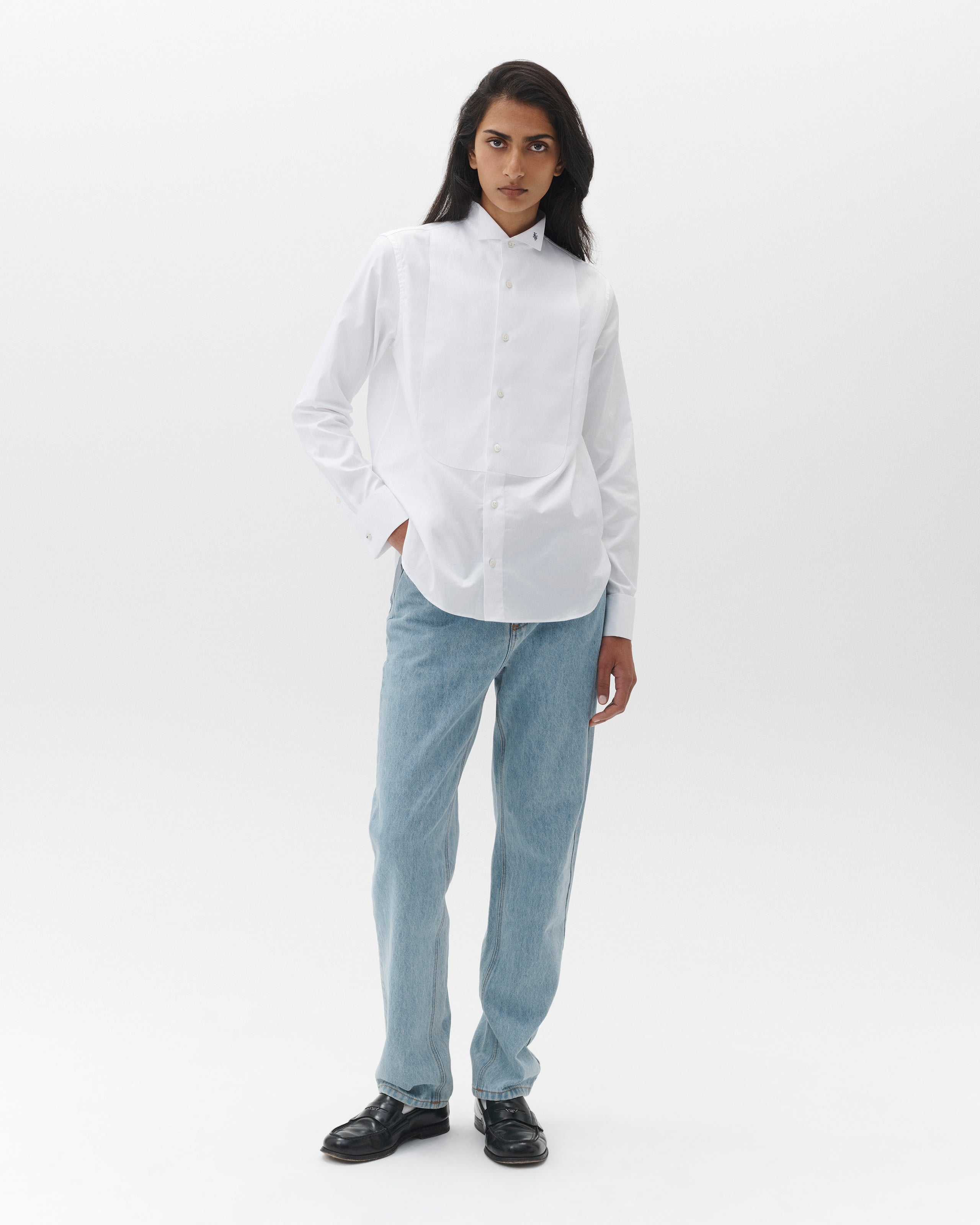 Tux Shirt in White