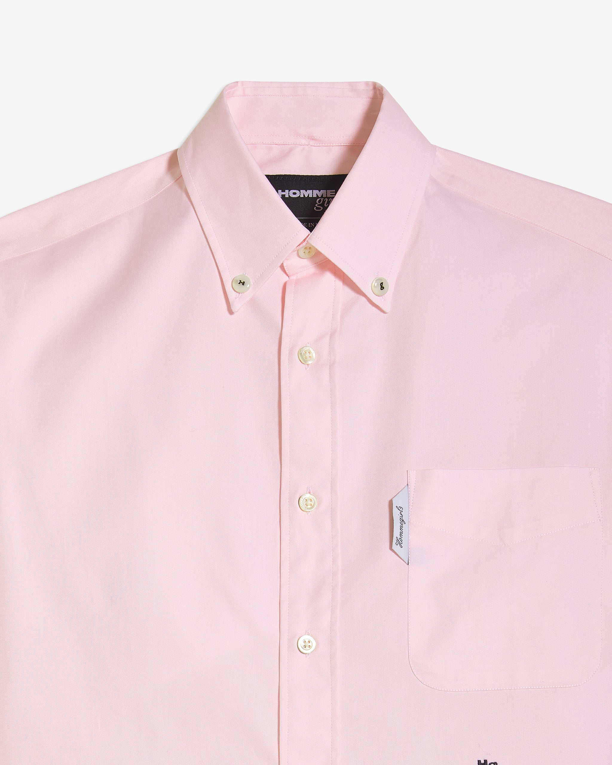 Cropped Oxford Shirt in Pink