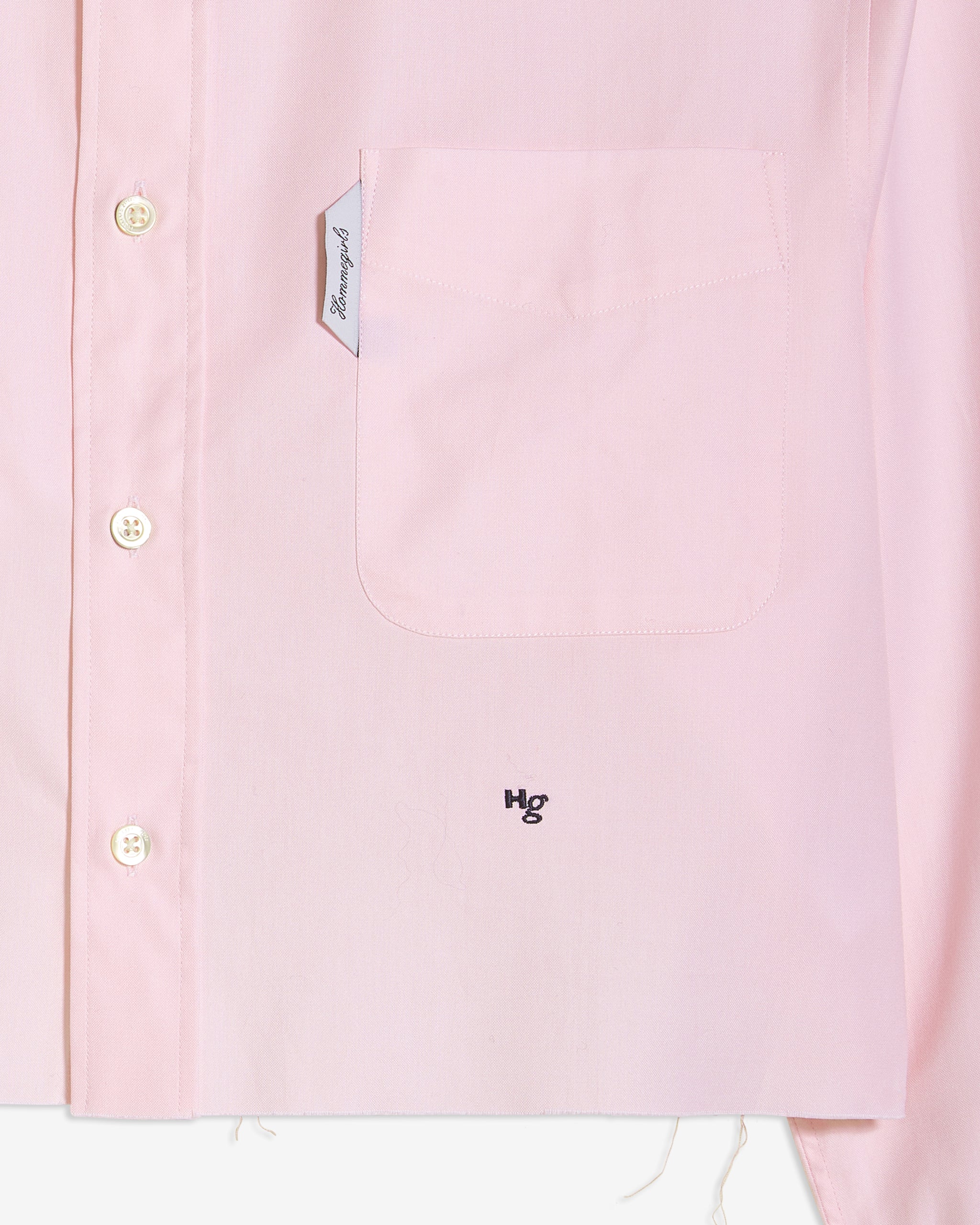 Cropped Oxford Shirt in Pink