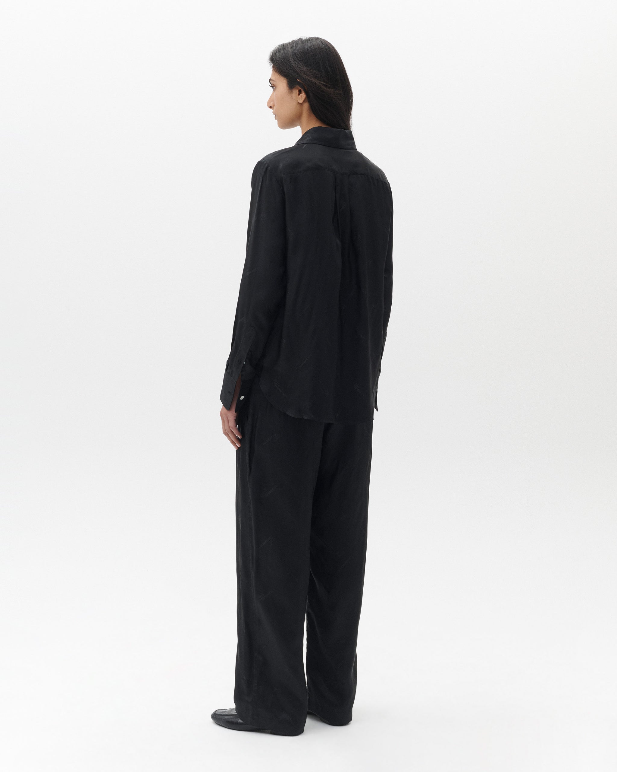 Original Shirt in Black Logo Jacquard
