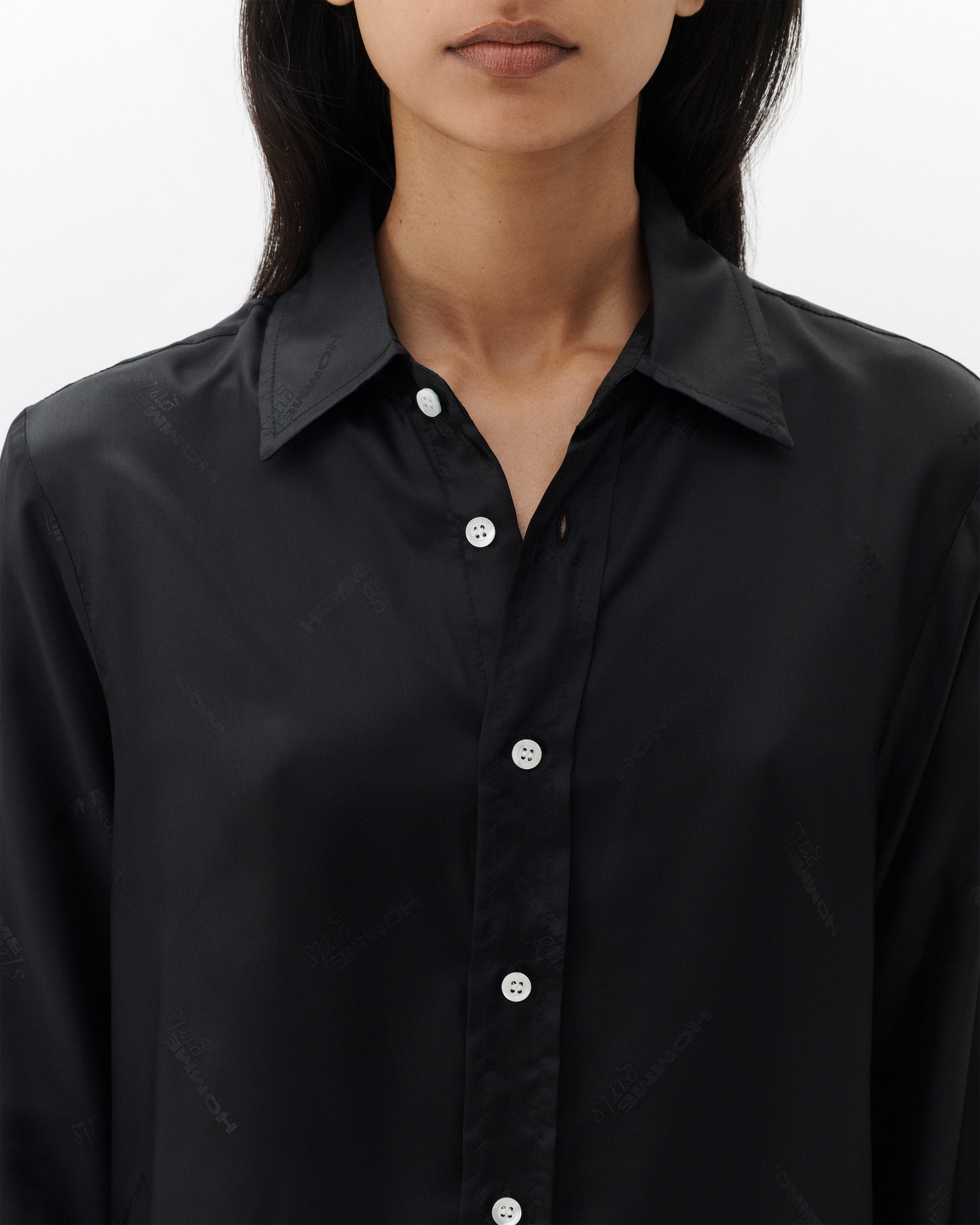 Original Shirt in Black Logo Jacquard