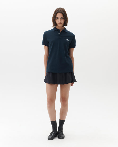 Pleated Mini Skirt in Navy