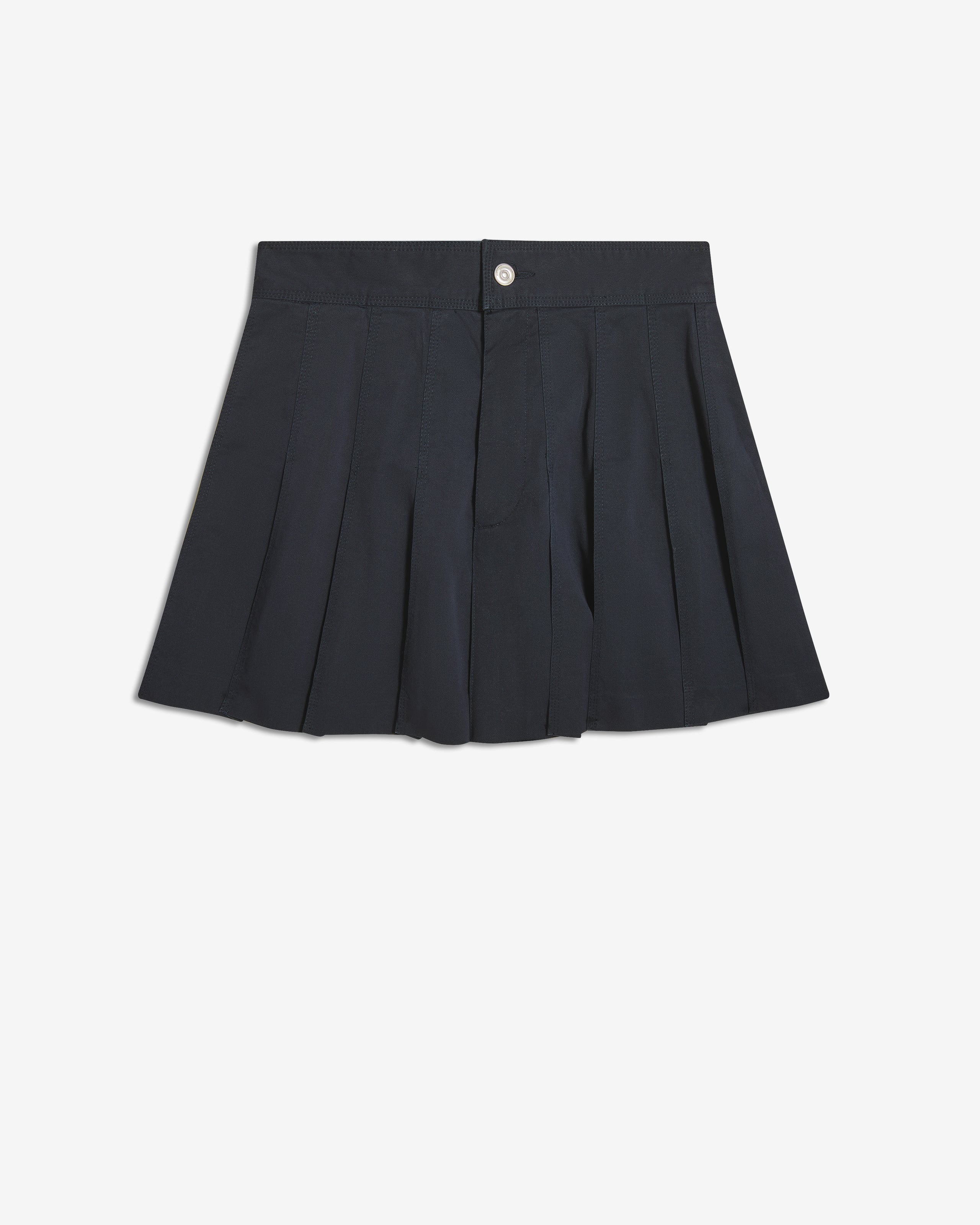 Pleated Mini Skirt in Navy