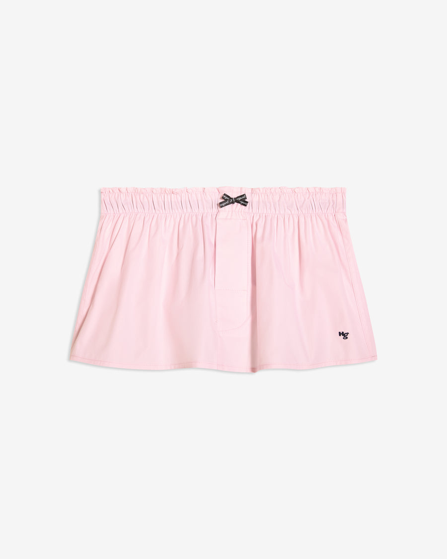 Mini Skirt in Pink Oxford
