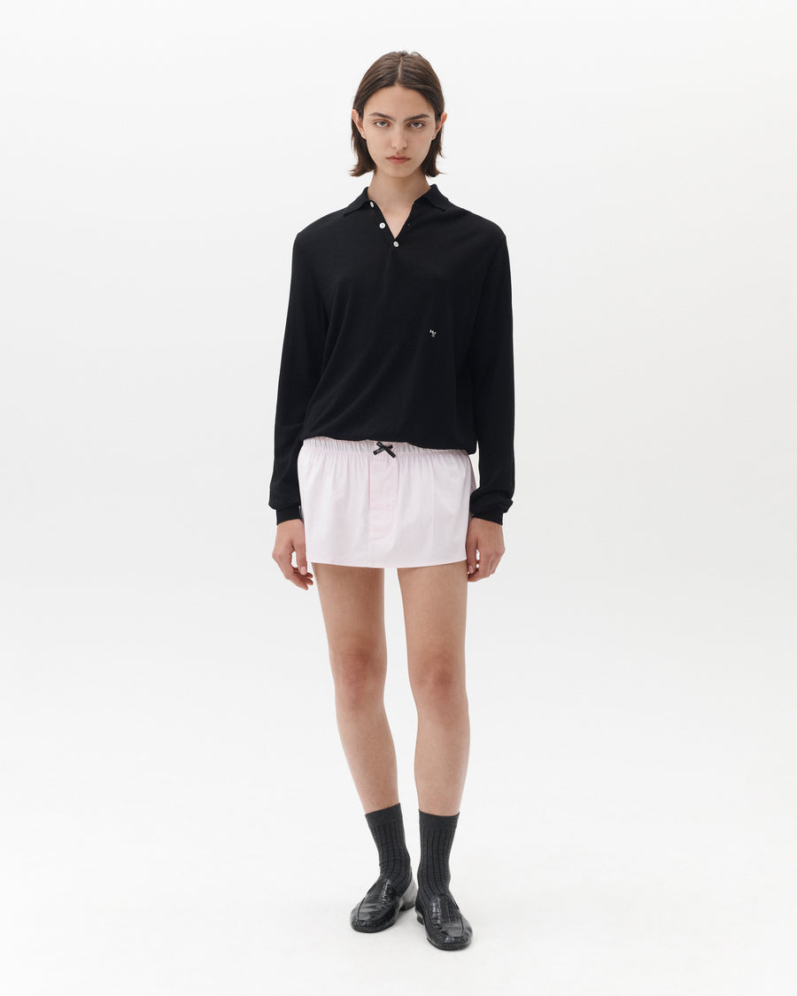 Mini Skirt in Pink Oxford