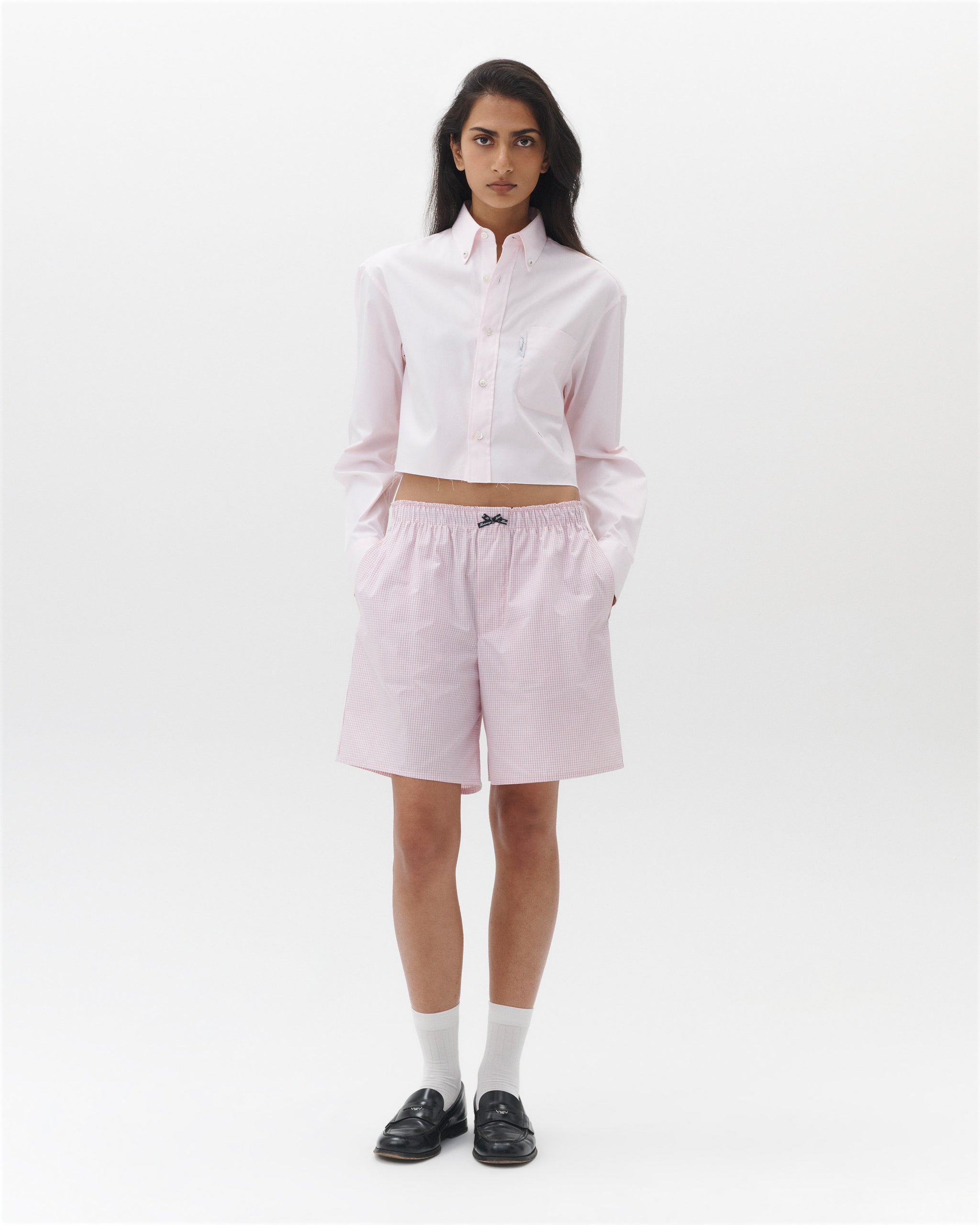 Long Boxer Short in Pink Graph