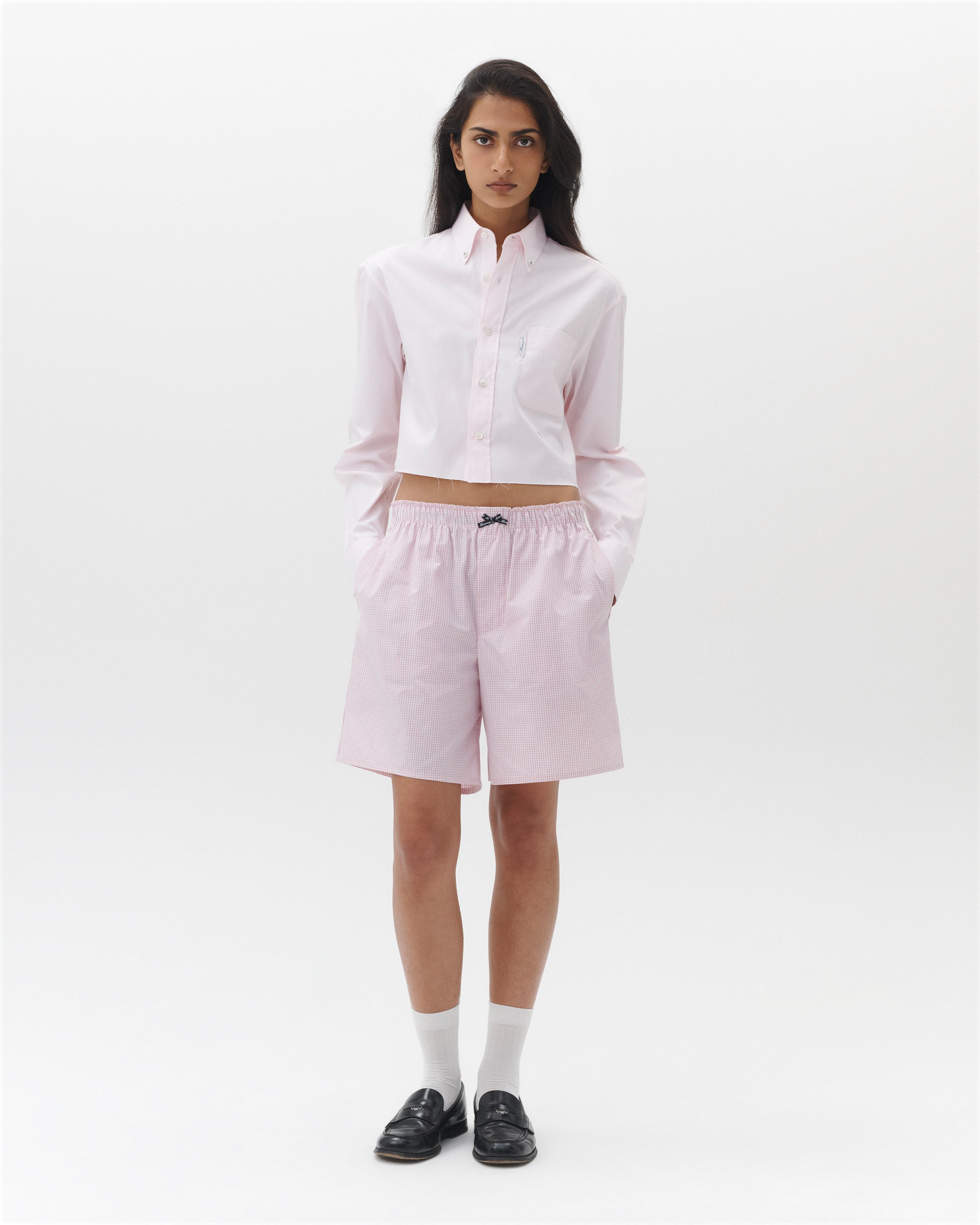 Long Boxer Short in Pink Graph