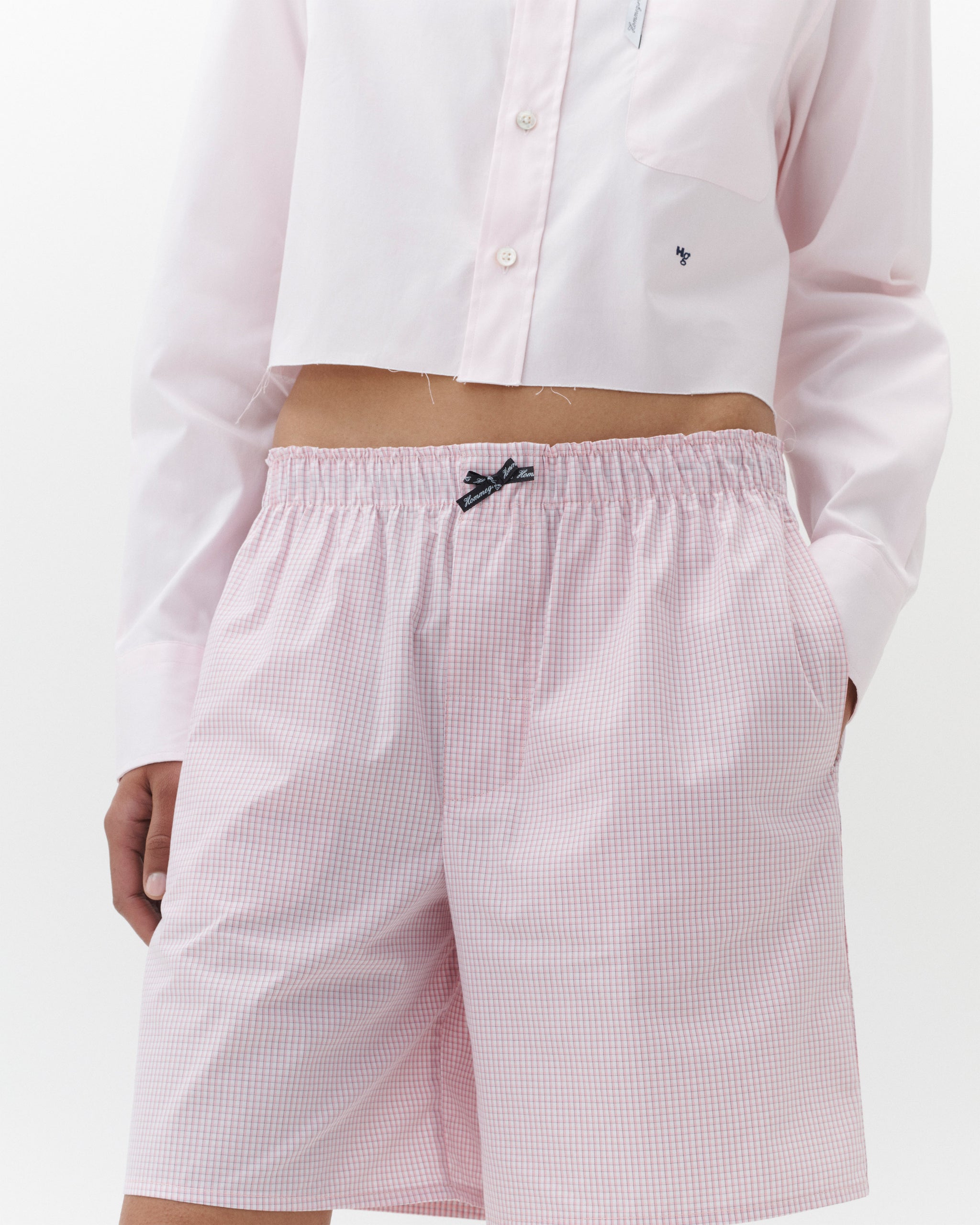 Long Boxer Short in Pink Graph