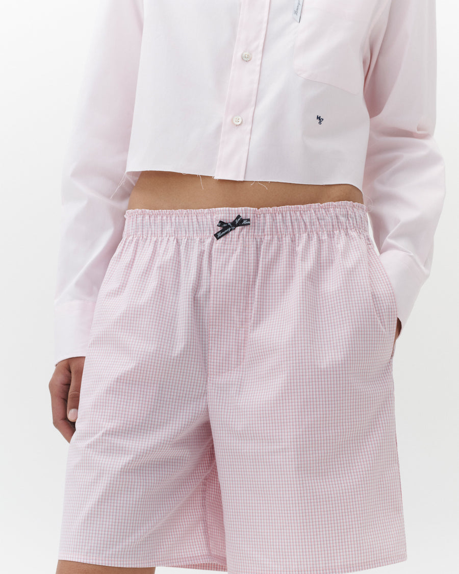 Long Boxer Short in Pink Graph