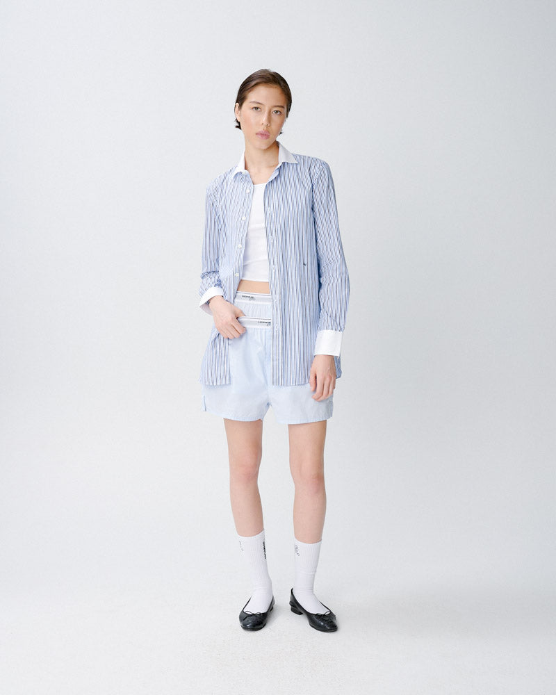 blue striped dress shirt outfit Shirt Style Hacks: How to Wear Oversized White, Denim, and Blue Striped  Shirts