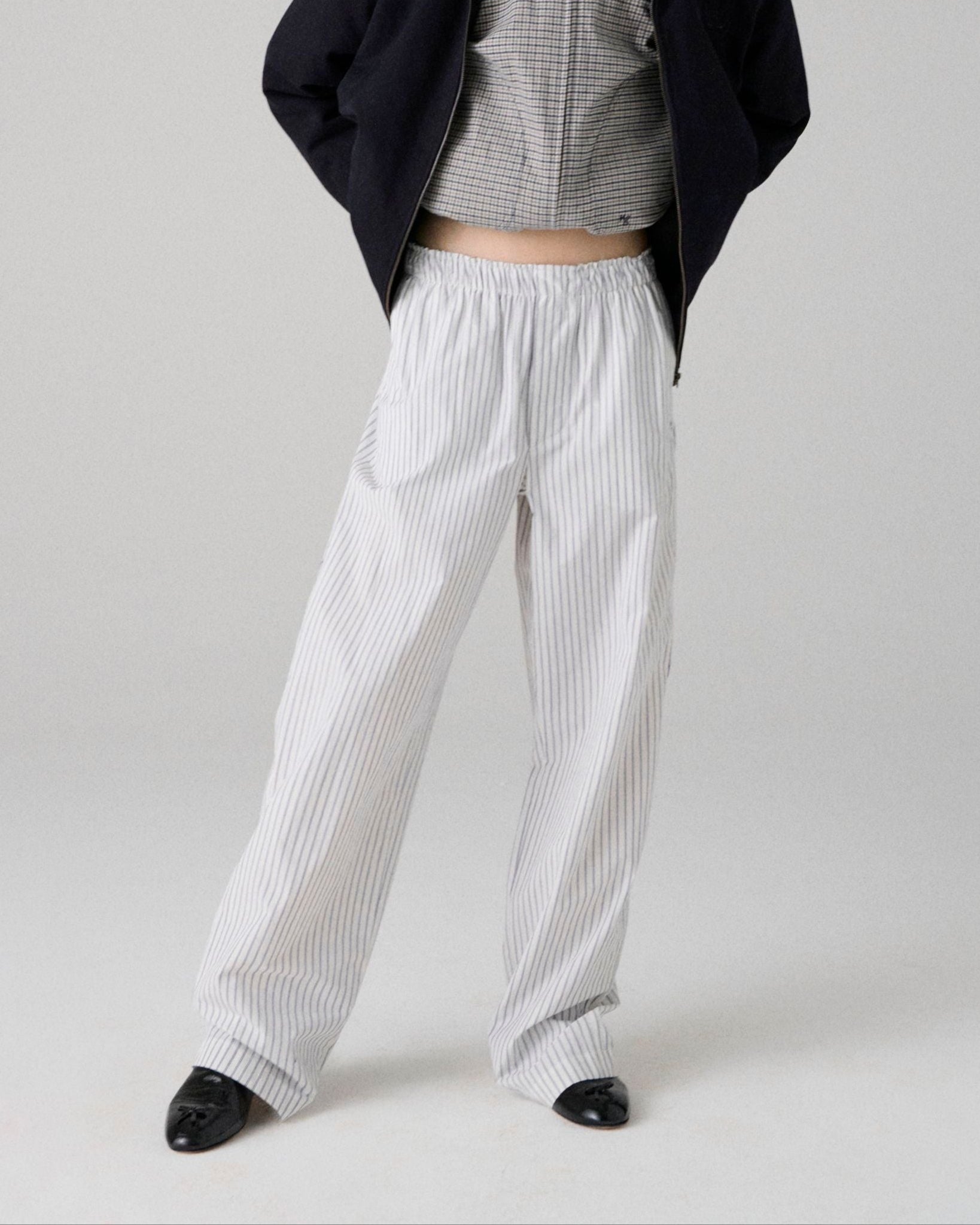 Pajama Pant in Oxford Yellow Stripe