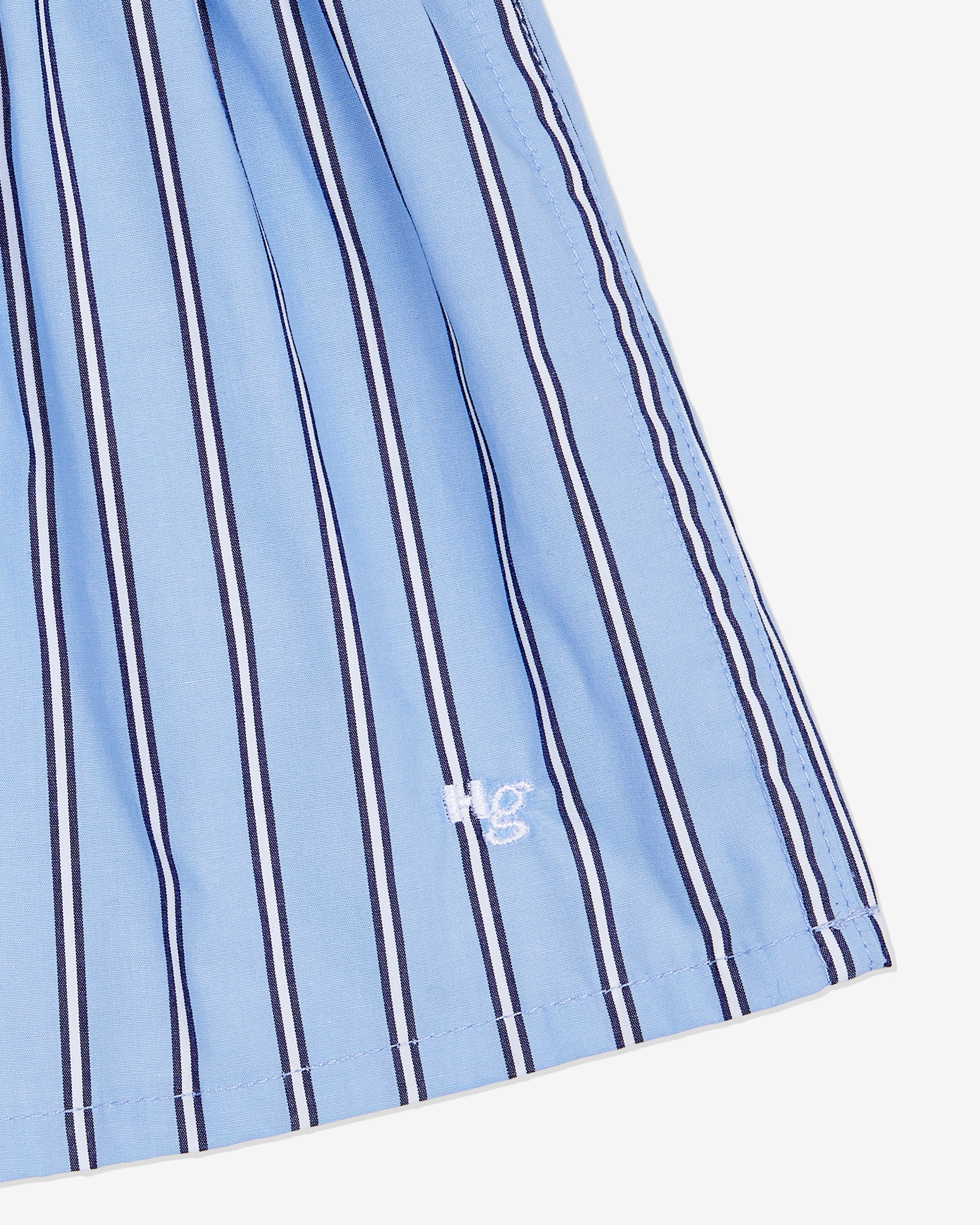 Mini Boxer Skirt / Bandeau Top in Japanese Blue Stripe