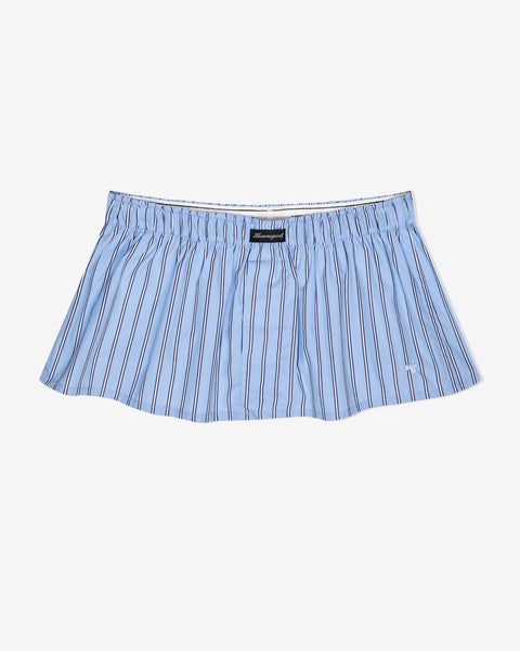Mini Boxer Skirt / Bandeau Top in Japanese Blue Stripe