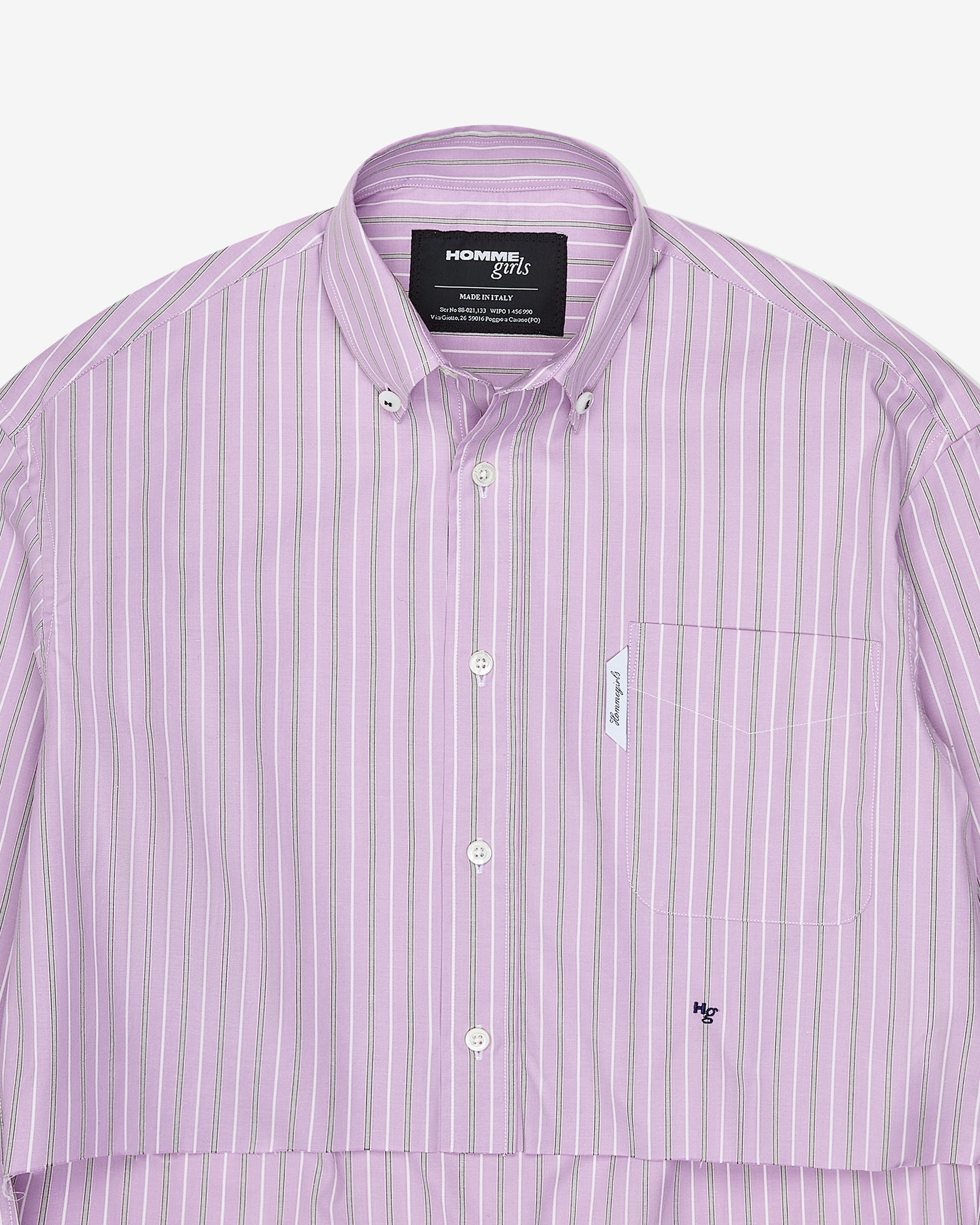 Mullet Shirt in Lavender Stripe