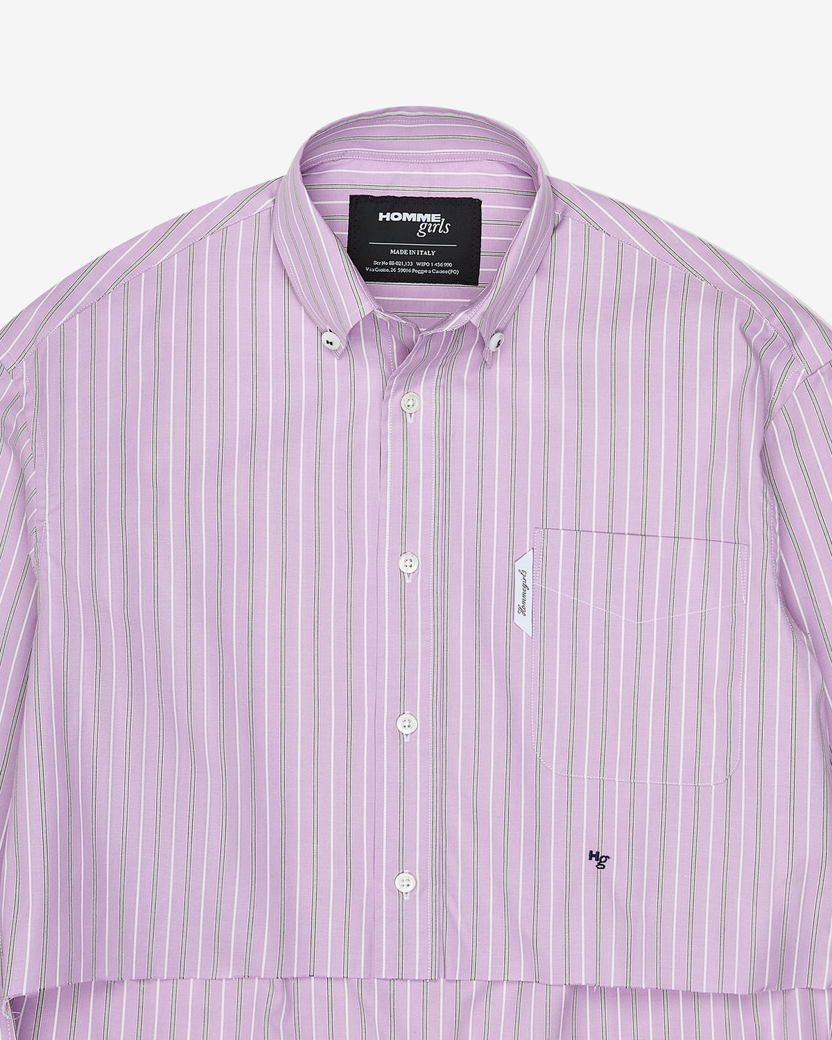 Mullet Shirt in Lavender Stripe