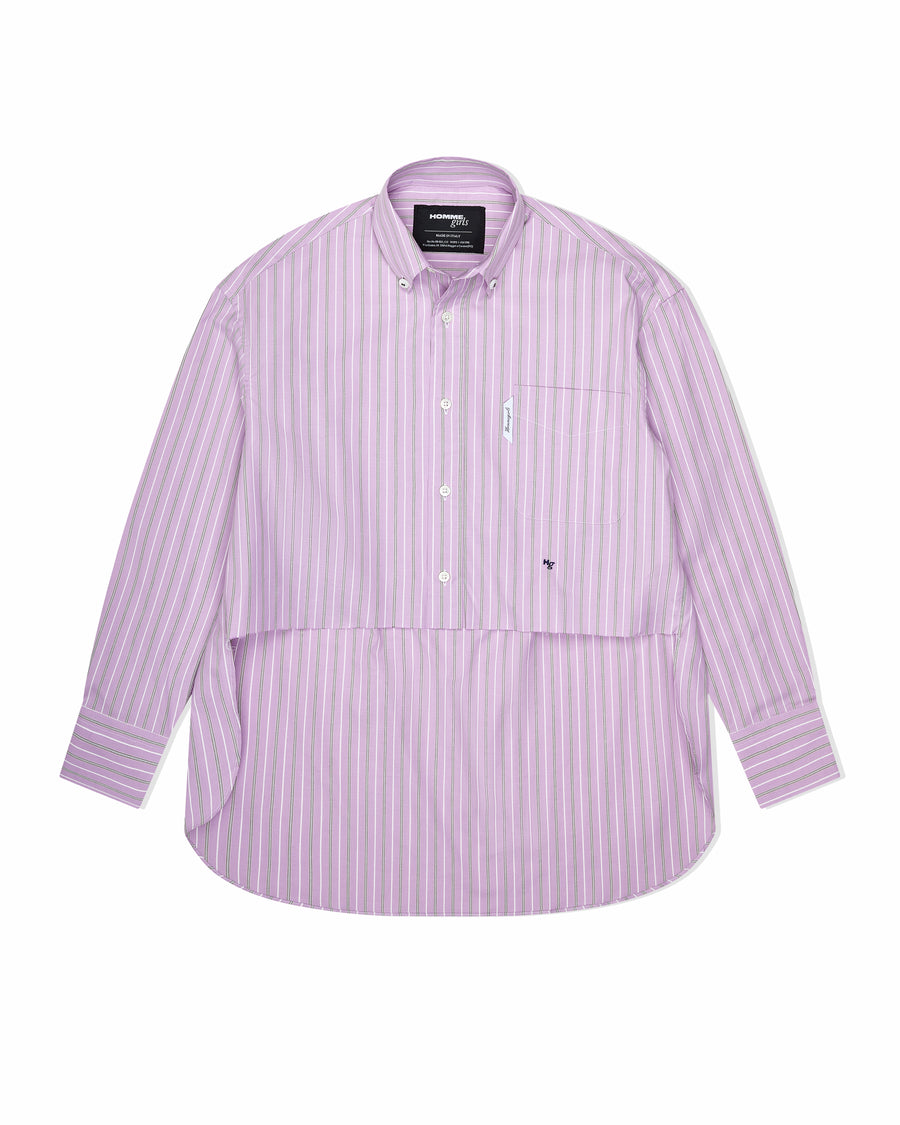 Mullet Shirt in Lavender Stripe