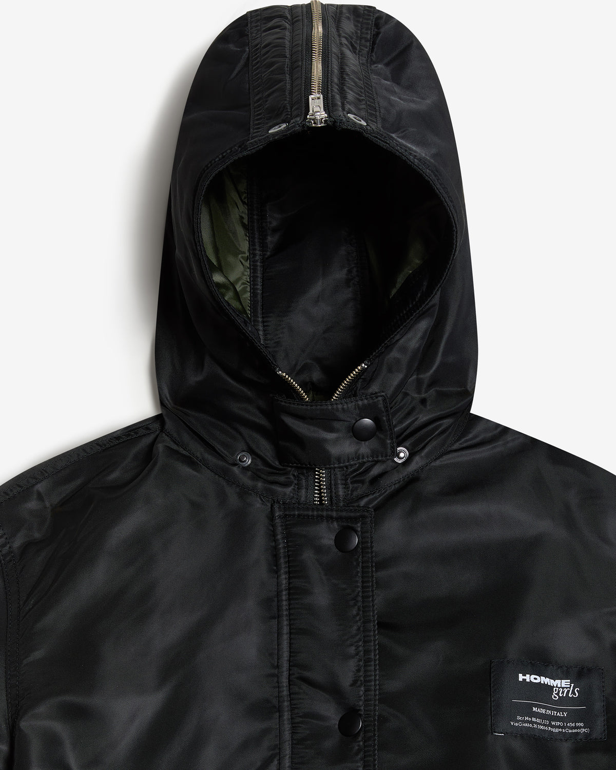 Nylon Bomber in Black