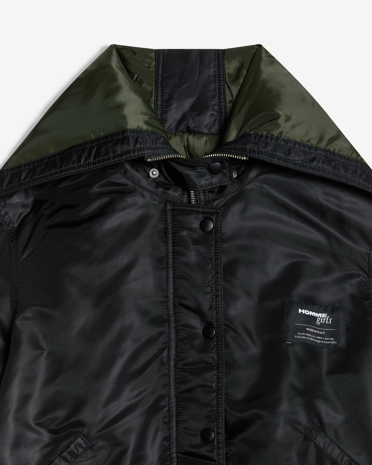 Nylon Bomber in Black