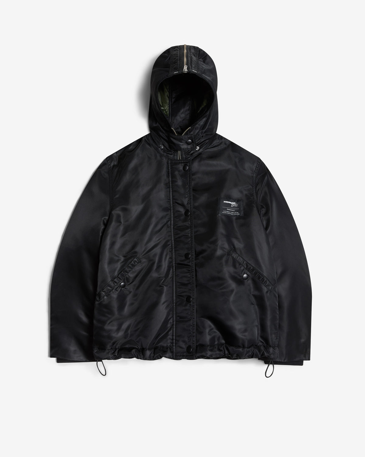 Nylon Bomber in Black