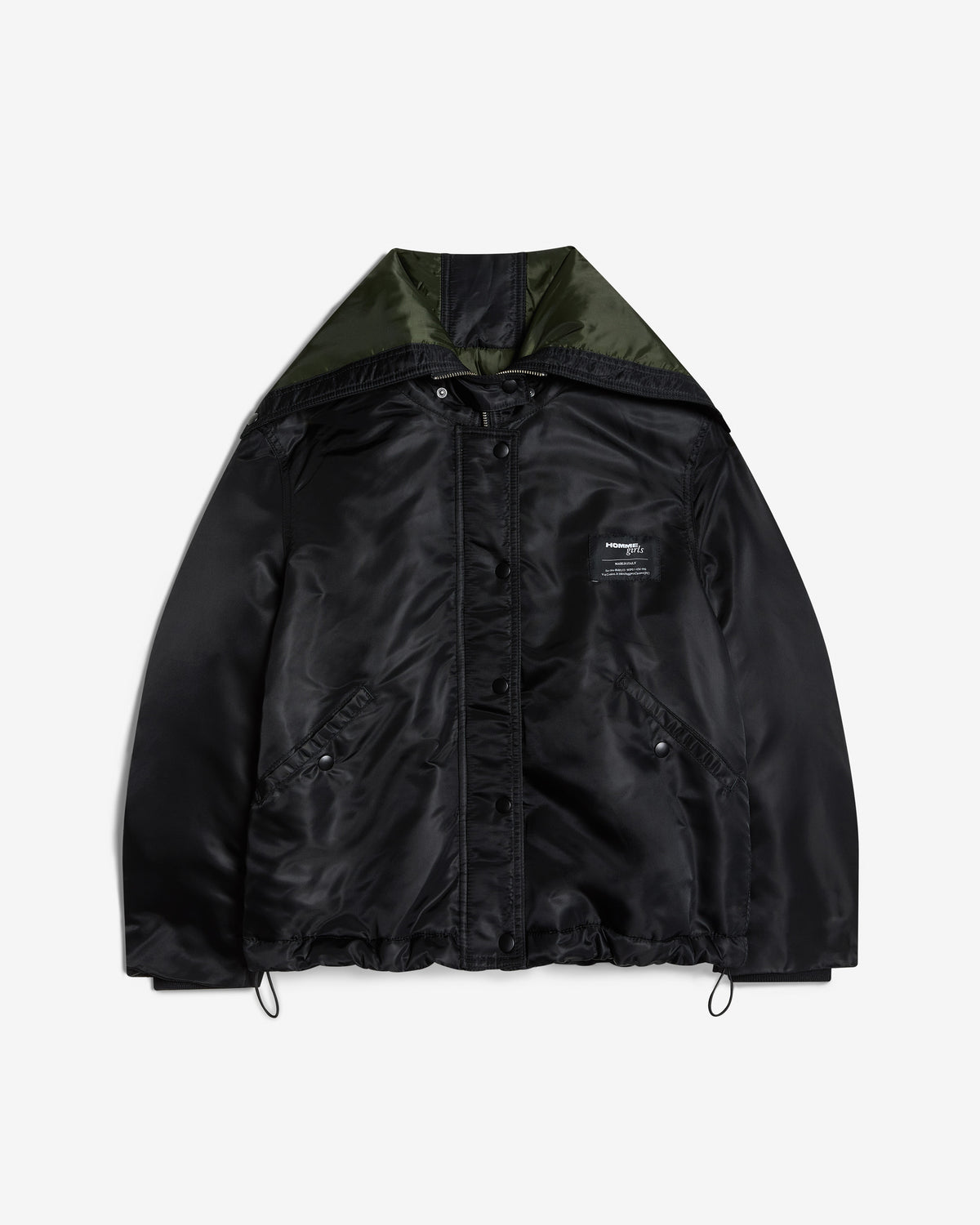 Nylon Bomber in Black