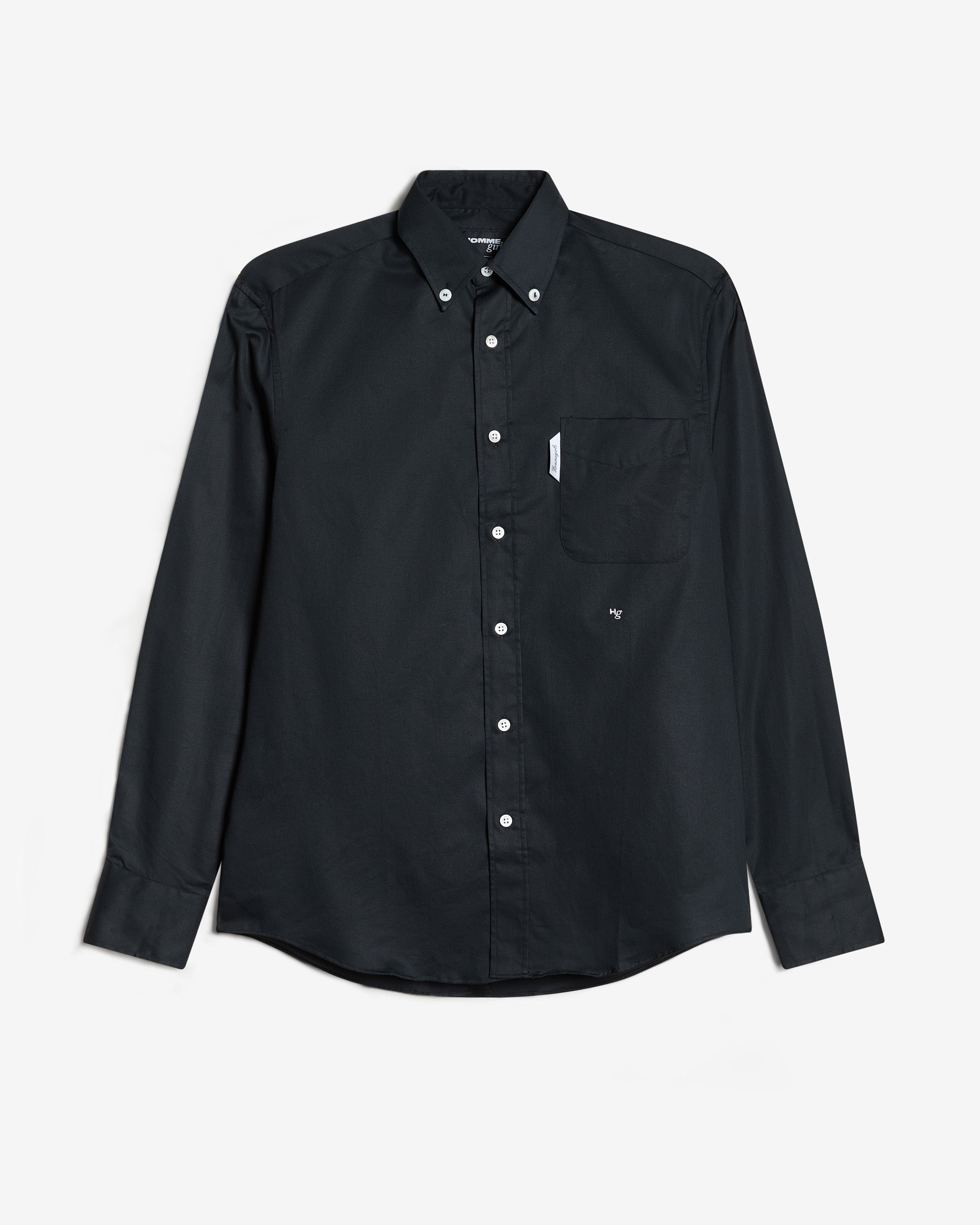 Oxford Shirt in Black Poplin