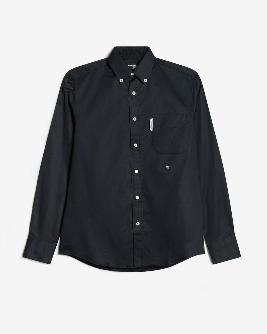 Oxford Shirt in Black Poplin