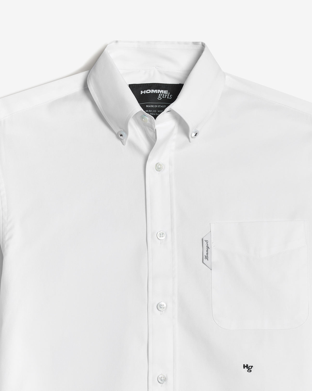 Oxford Shirt in White Poplin