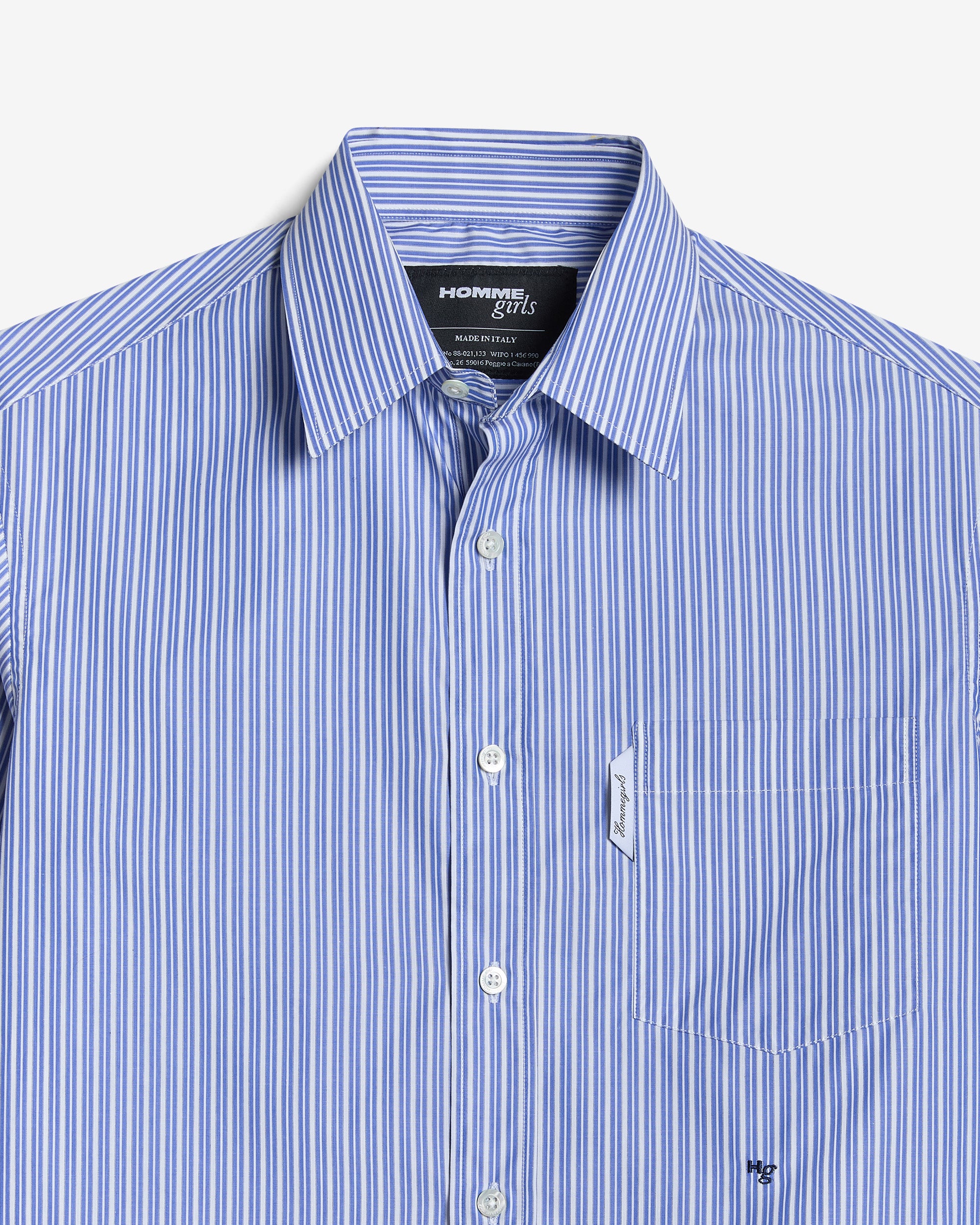 Classic Shirt in Blue Mini Stripe – HOMMEGIRLS